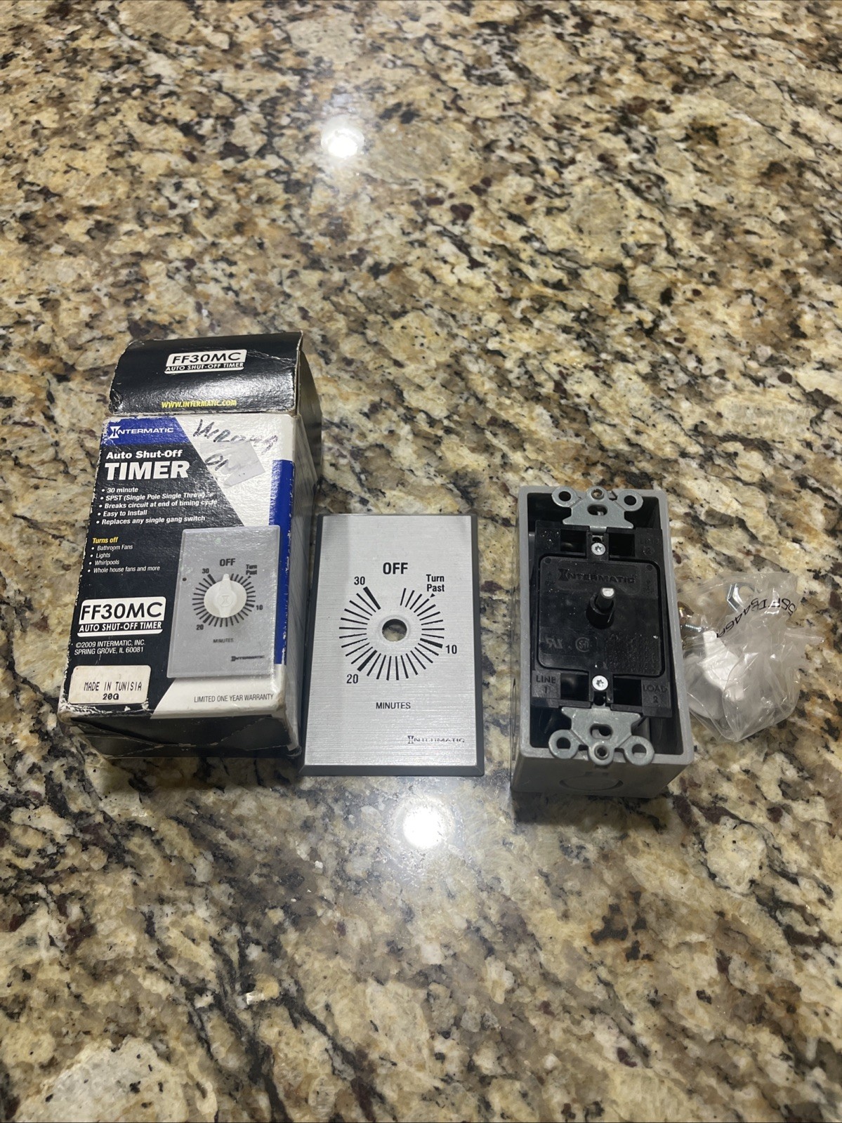 Intermatic FF30MC Auto Shut-Off Timer 30 Minute Time Limit SPST