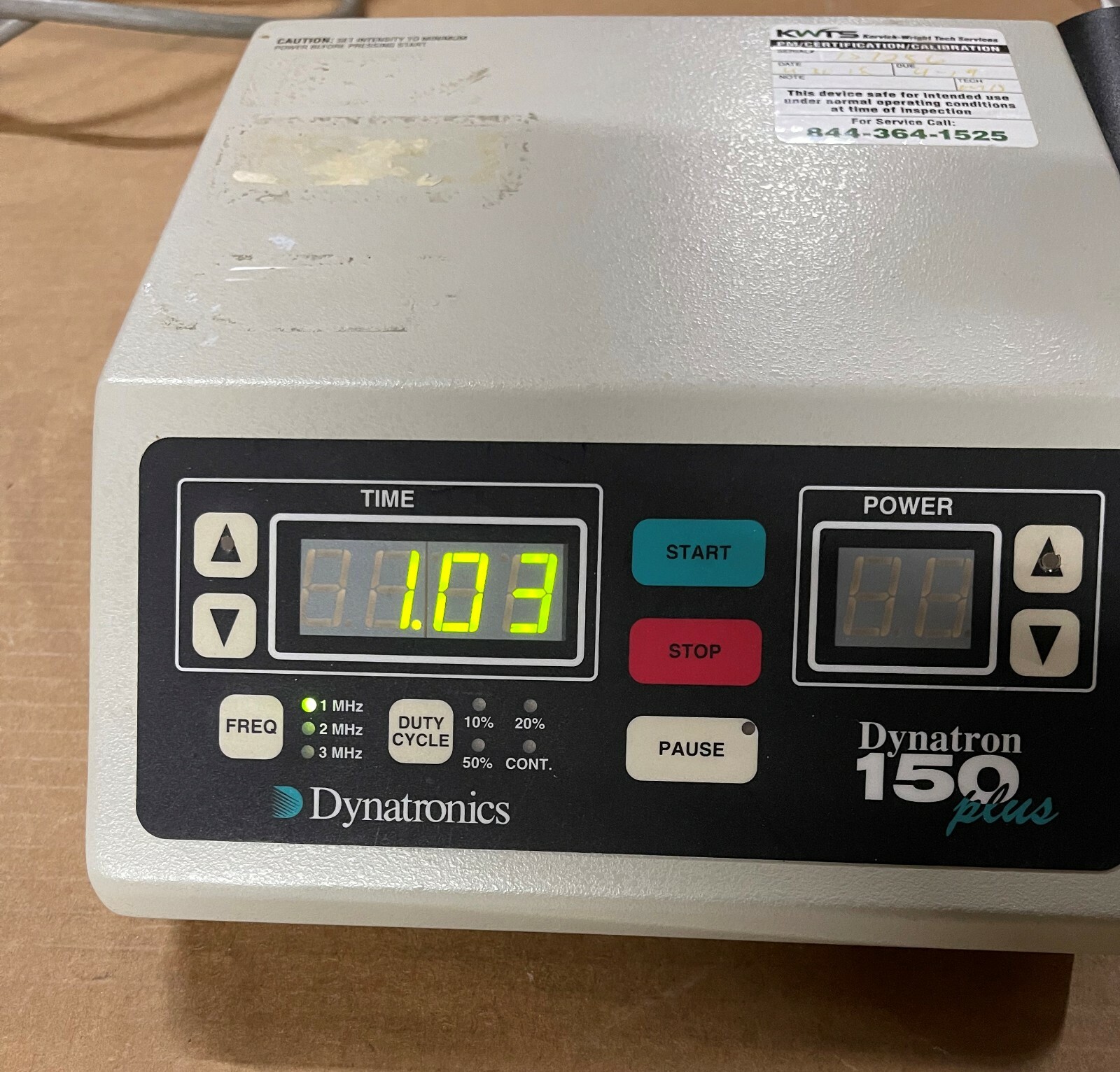 Dynatron Dynatronics 150 D150 Plus Ultrasound Generator DRF-100 Powers on (Lot C