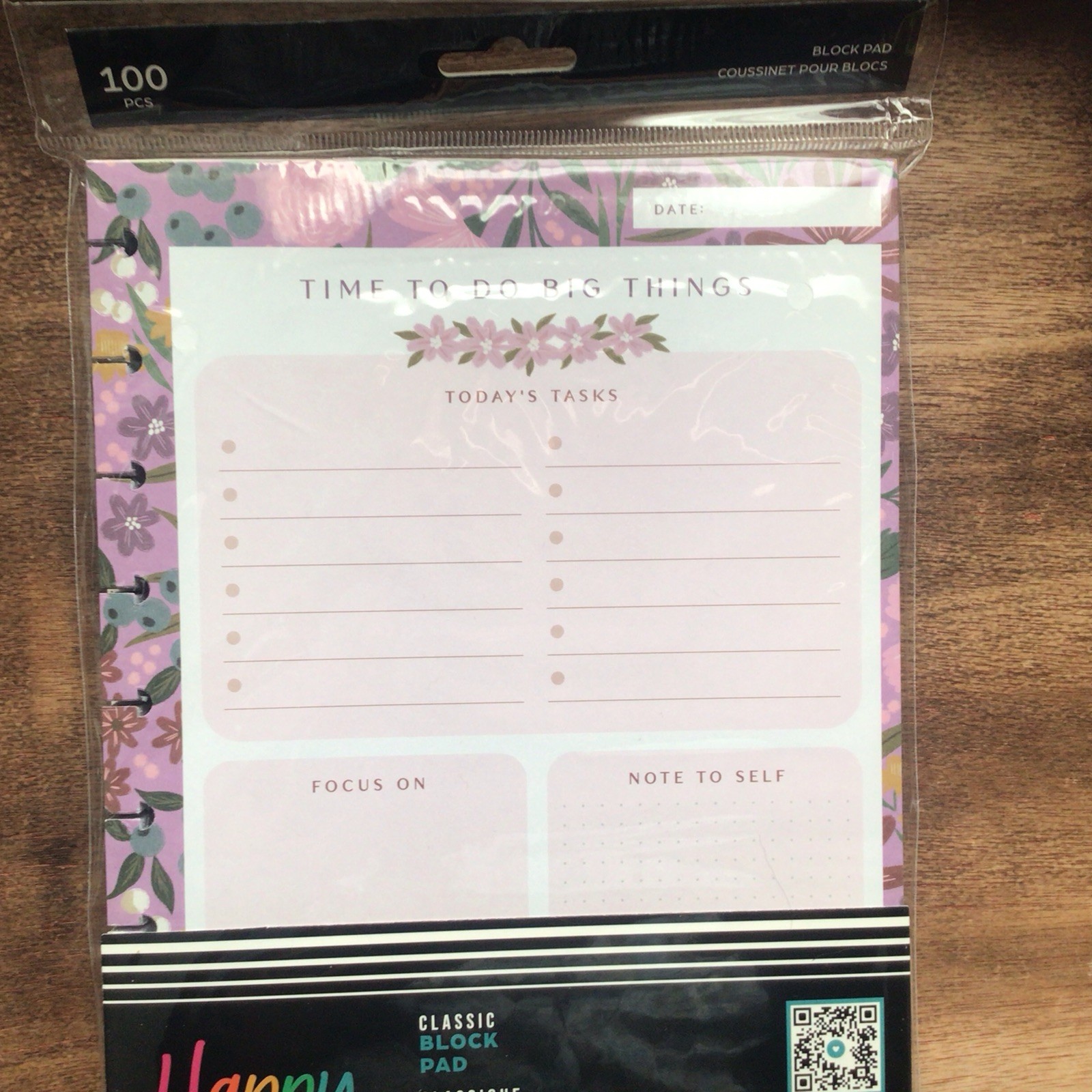 Happy Planner Made To Bloom/Block Pad/100 Pcs/New