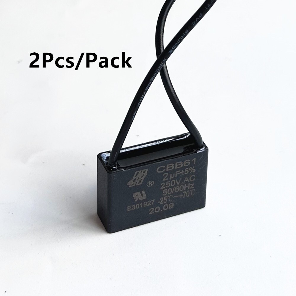 2PCS CBB61 250V Capacitor 2 wires 2/3/4/5/5.5/6/7/8/9/10/12/15/18/20/25/30/35 UF