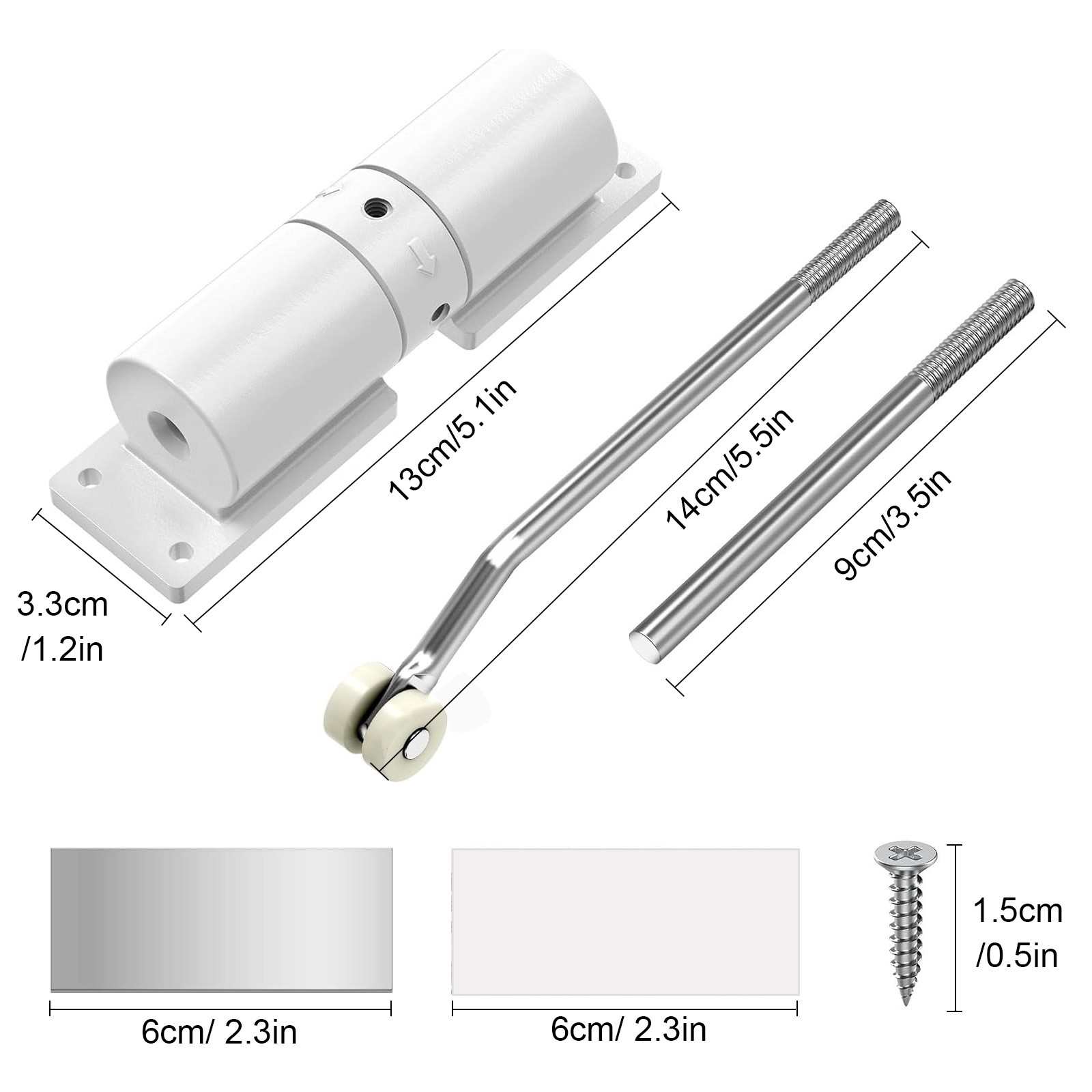 Automatic Soft Closing Door Closer Silent Adjustable Rebound for Sliding Doors
