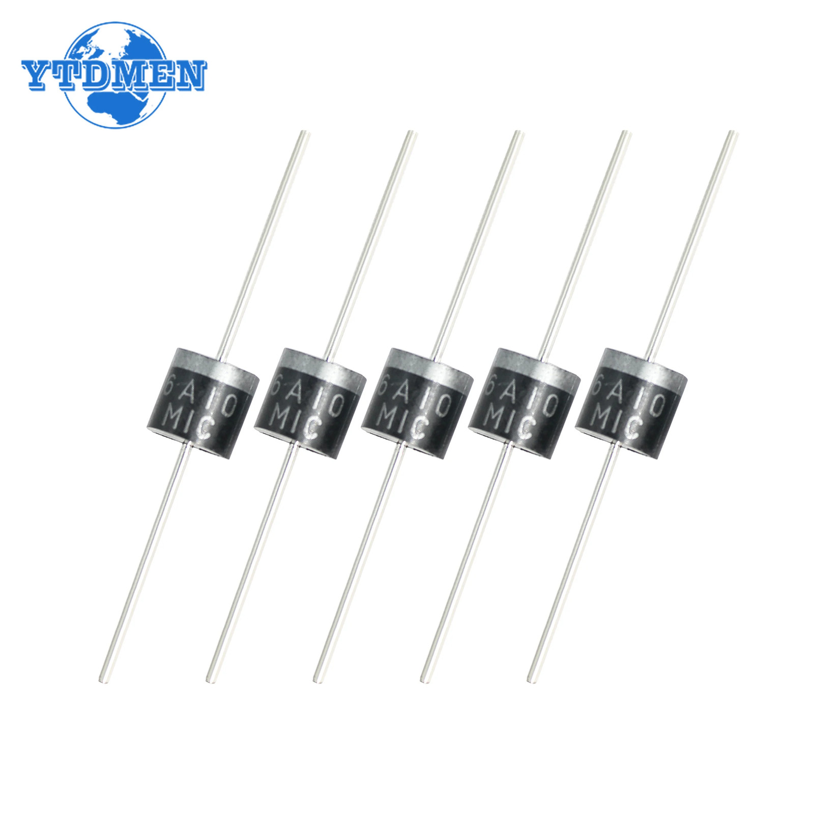 10PCS Rectifier Diode 6A 10A 1000V DO-27 Electrical Axial Rectifier Diodes
