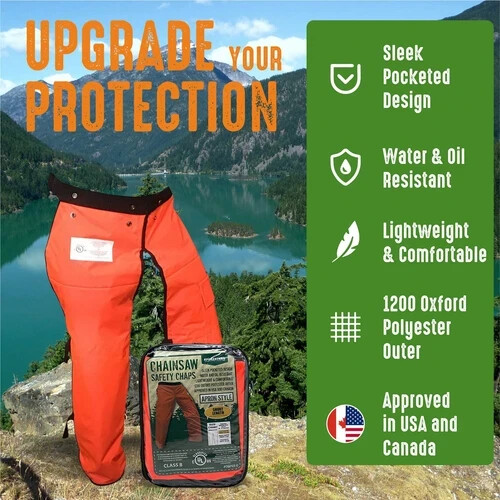 Forester Chainsaw Chap Apron 35 INCH Chaps-with-Pocket-Grey-by Tree wedge