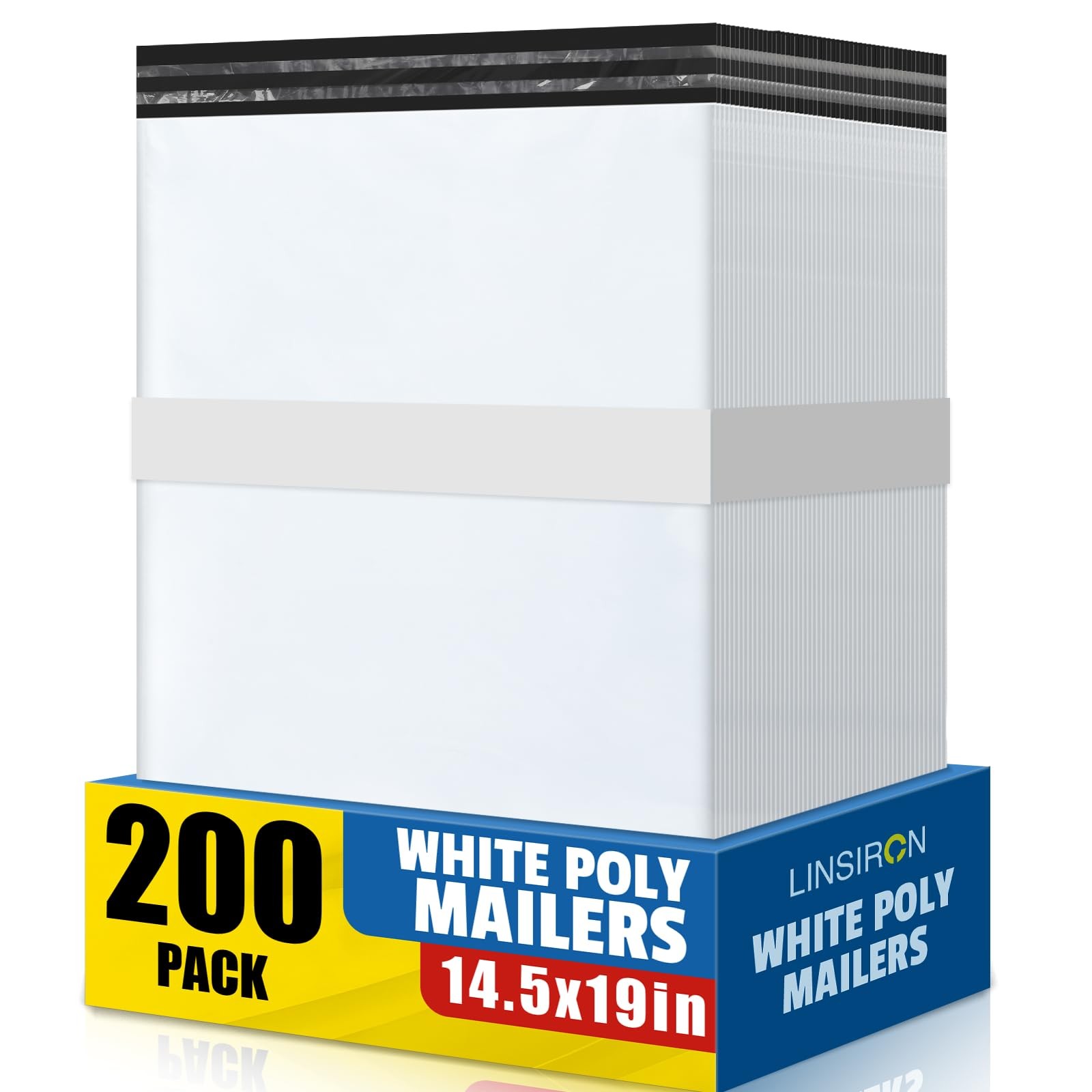 Poly Mailers 14.5×19 Inch 200 Pcs, Large Shipping Bags for Clothing, Waterpro…