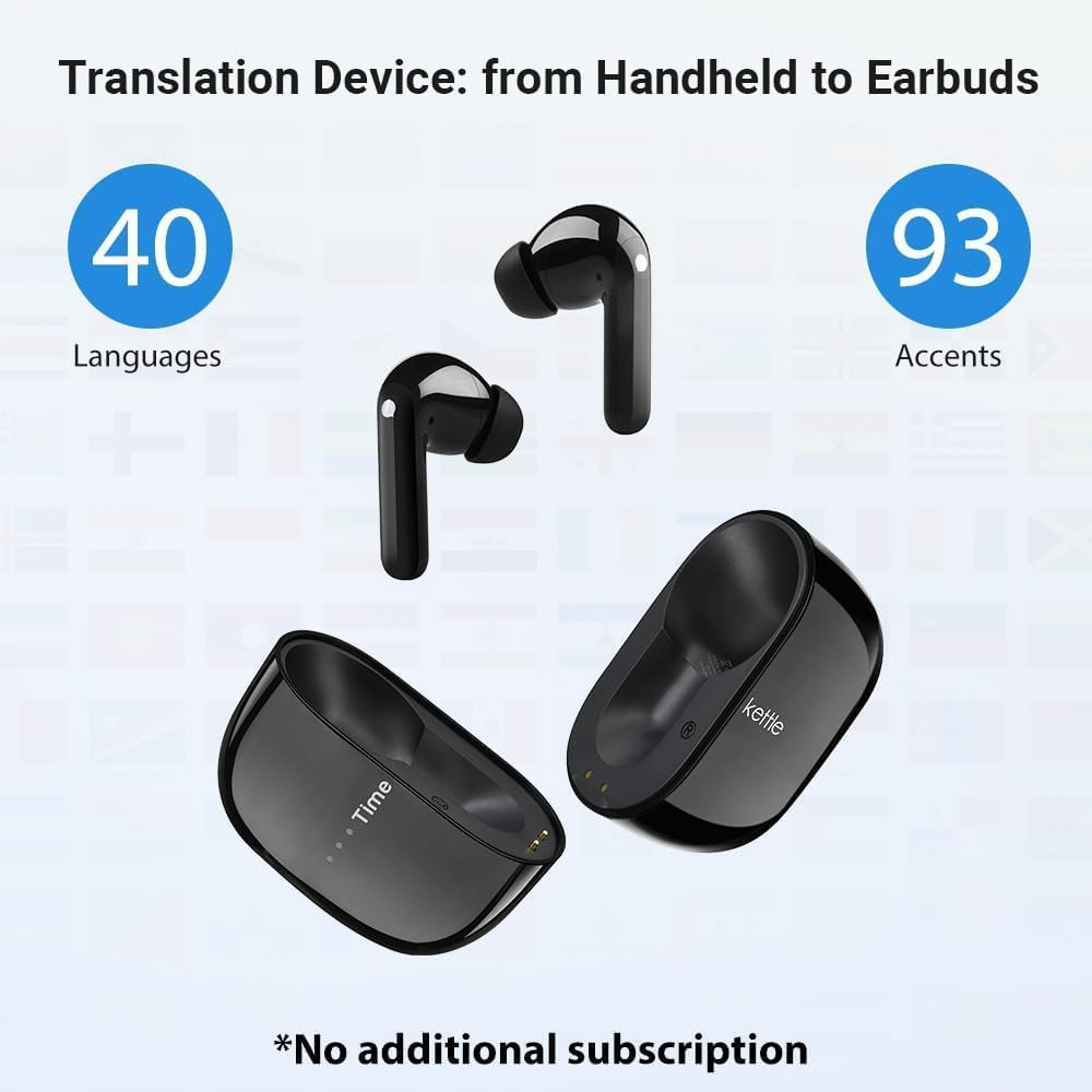 Timekettle M3 3-in-1 Language Translator Earbuds, Real-Time Translation in 43 La