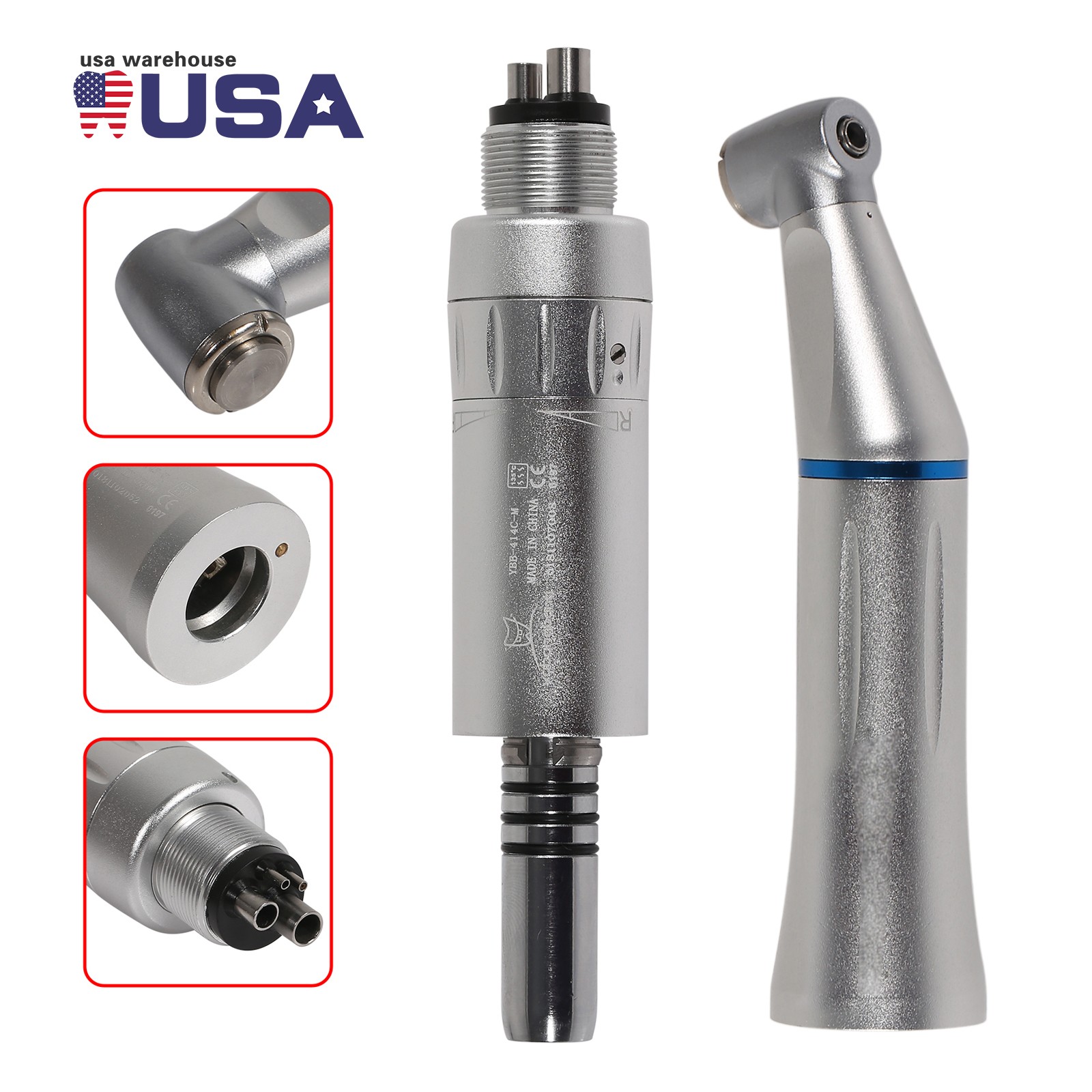 NSK Style Dental Slow Low Speed Handpiece Contra Angle Straight Motor 2/4Hole YP