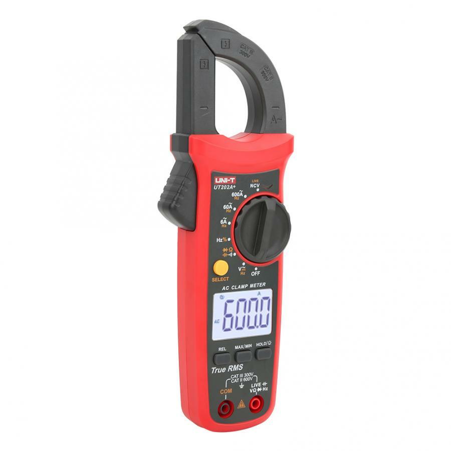 UNI-T Digital Clamp Meter UT202A+, AC Current TRMS HVAC Volt Amp Ohm Meter Clamp