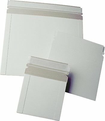 50 7 x 9 No Bend Mailers White Self Seal Photo Document Paperboard Envelope