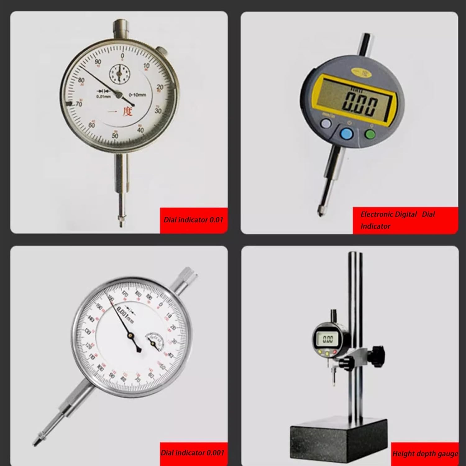 6pcs Dial Indicator Extension Stem Rod, 1″,2″,3″,4″,5″,6″,Electrical Digital
