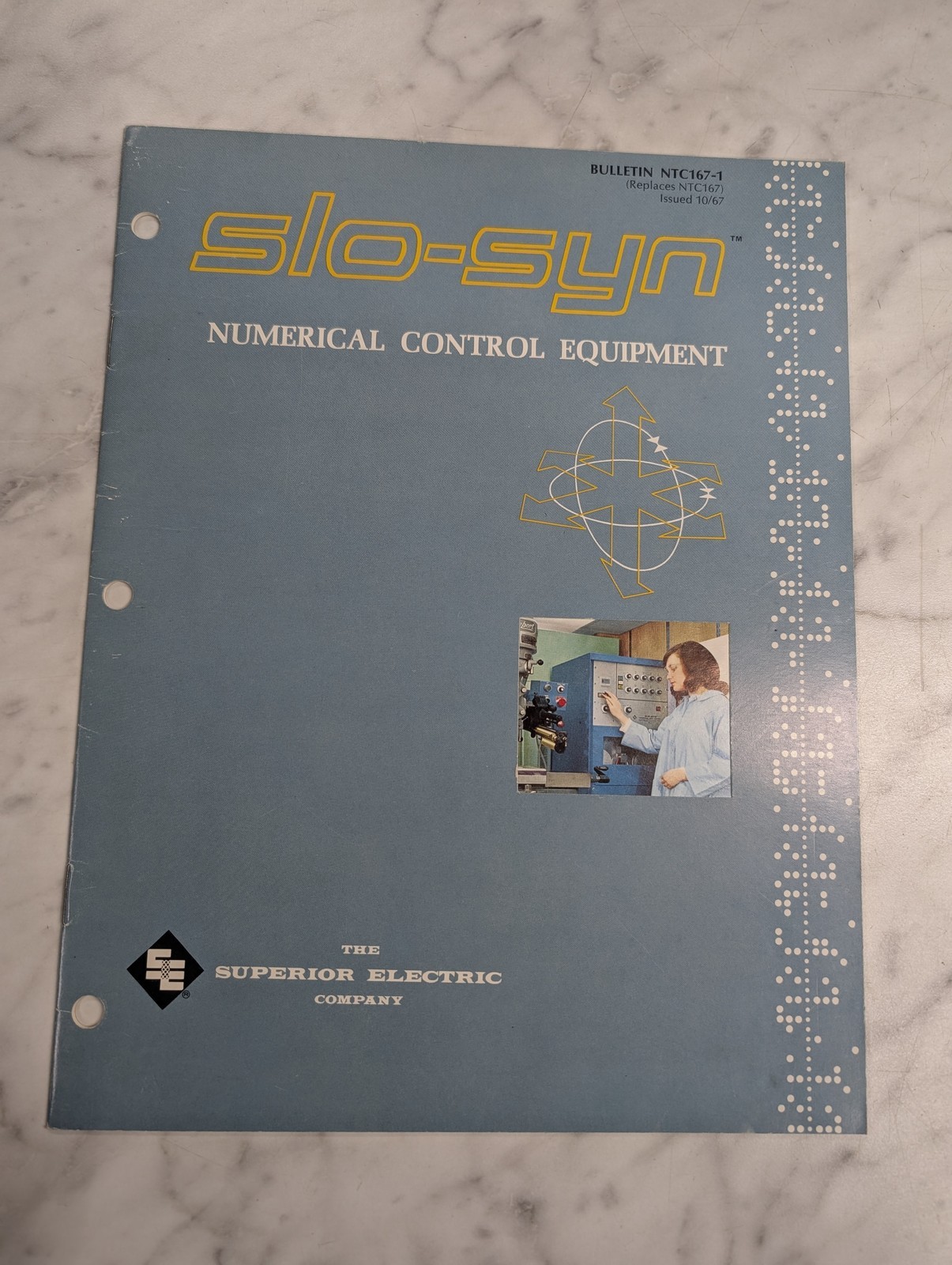 SLO-SYN NUMERICAL CONTROL EQUIPMENT CNC NTC167-1 SALES BROCHURE LITERATURE