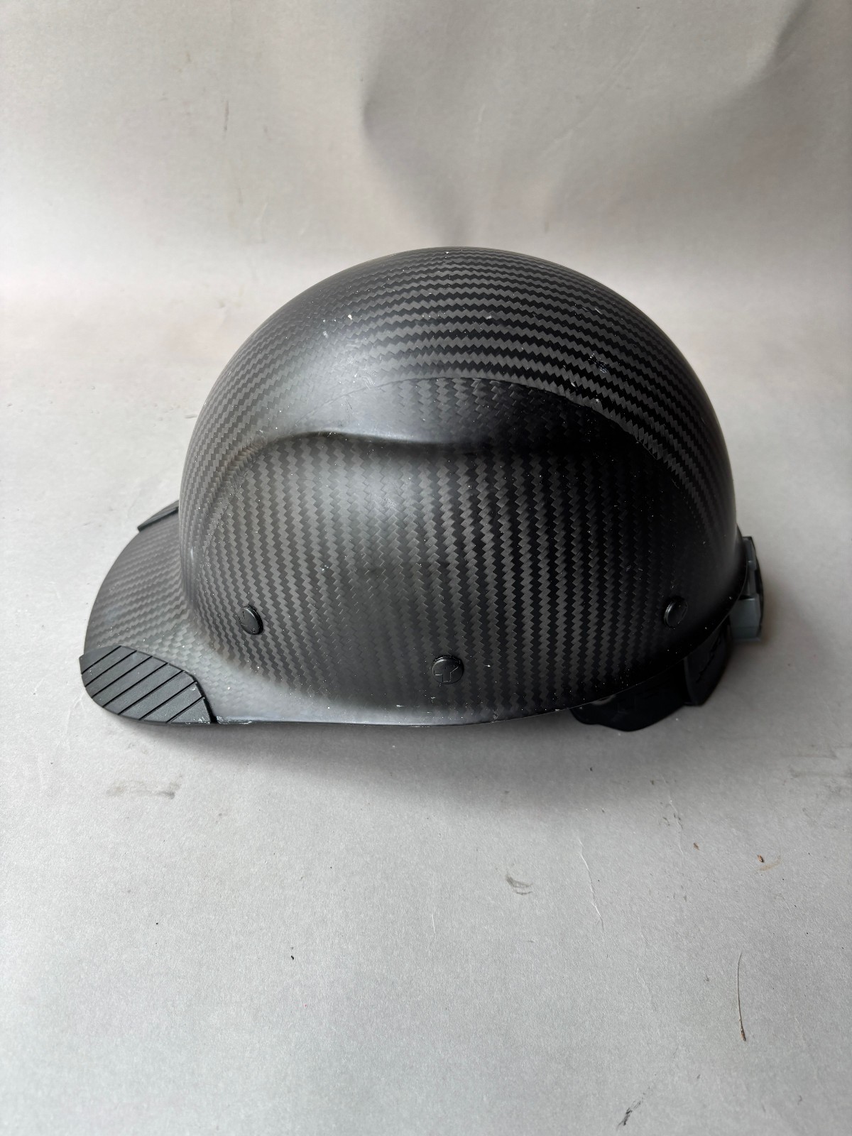 DAX Actual Carbon Fiber Cap Style Lift Safety Hard Hat Satin Black