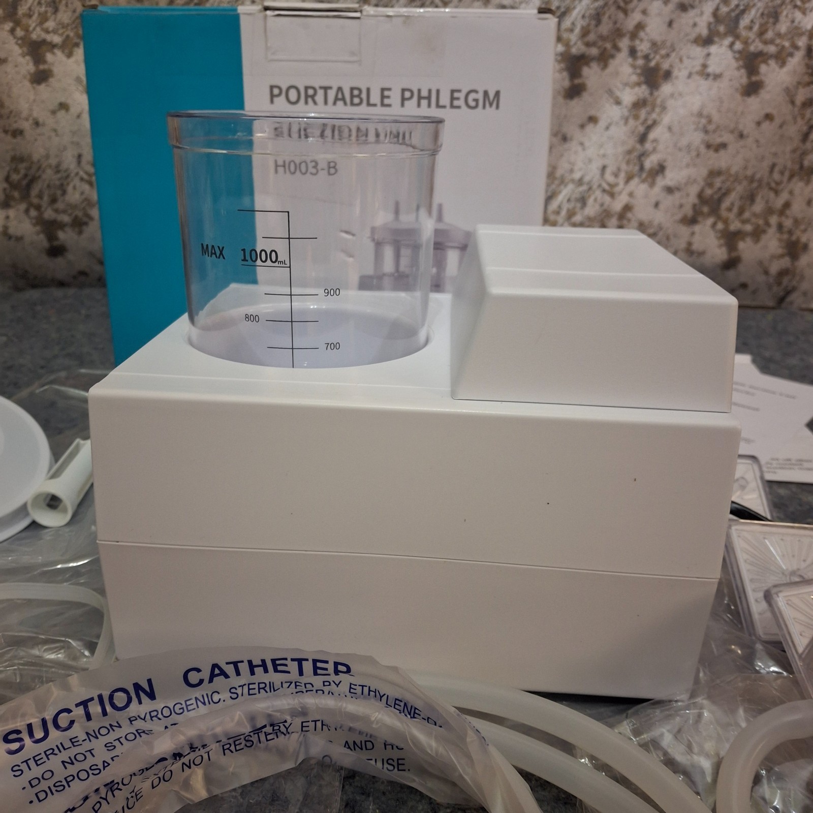 Portable Veterinary Phlegm Suction Unit Machine H003-B White