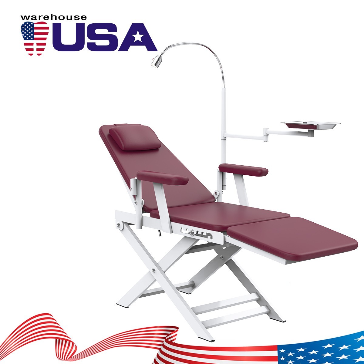 Dental Mobile Delivery Unit with electric lift Curing Light Scaler/Folding Chair