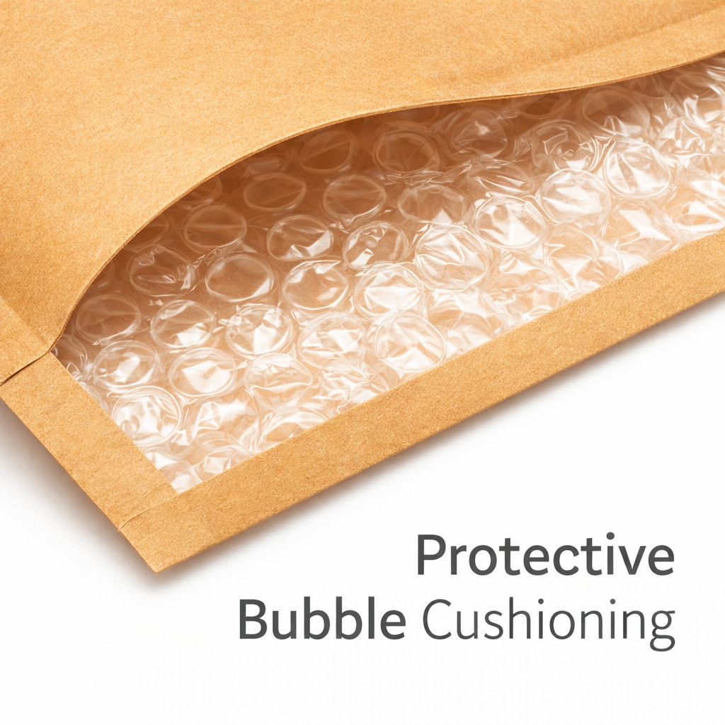 Kraft Bubble Mailers Padded Shipping Envelopes Bulk Any Size Self Seal Bags