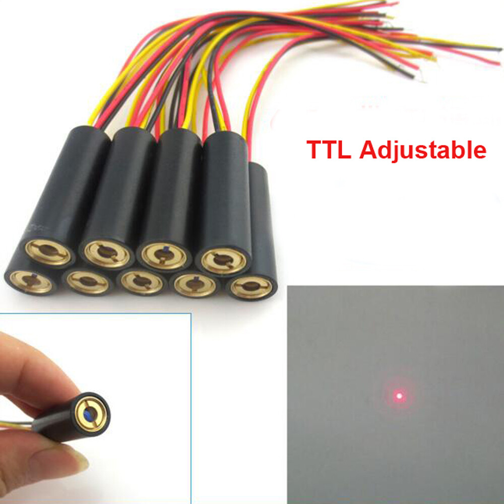ClassIII 635nm 1mw~30mw Red Laser Point Module TTL Modulation 0-50KHZ 10* 30mm