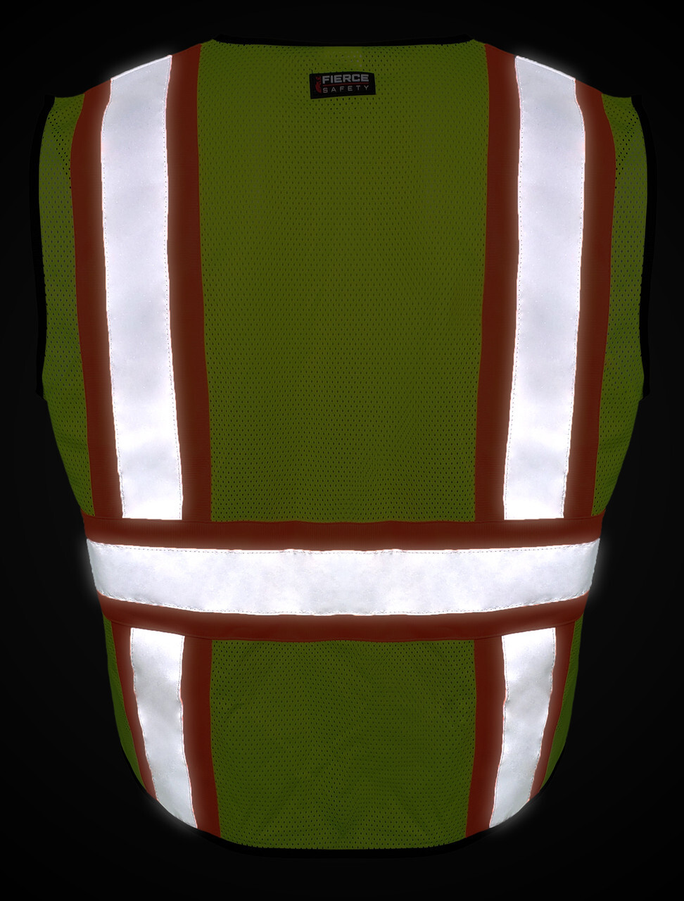 Fierce Safety Surveyors Class 2 Meshed Vest with Orange Trim and Black Bottom