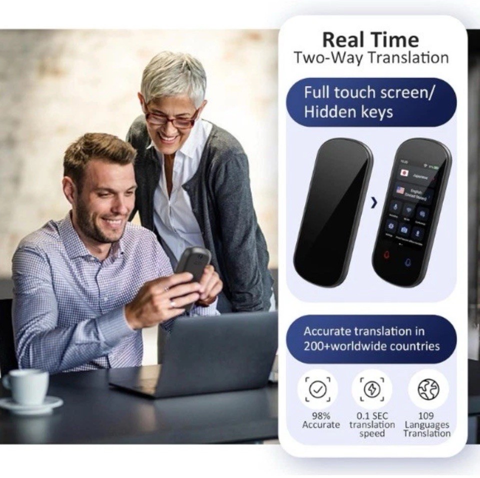 Language Ai Translator Device, Two Way Real-Time Voice Translation 138 Languages
