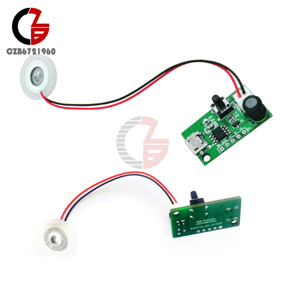 USB 110KHz Ultrasonic Mist Maker Atomizing Fogger Ceramic Humidifier Module DIY