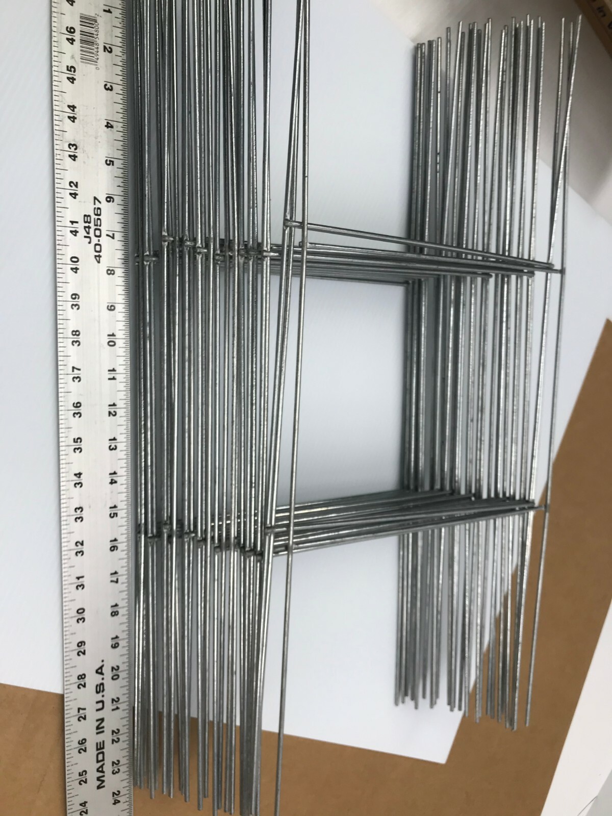 50 Metal Stakes 24» H-FRAME Wire Step Stakes 10×24 in x 9 Gauge Galvanized Wire