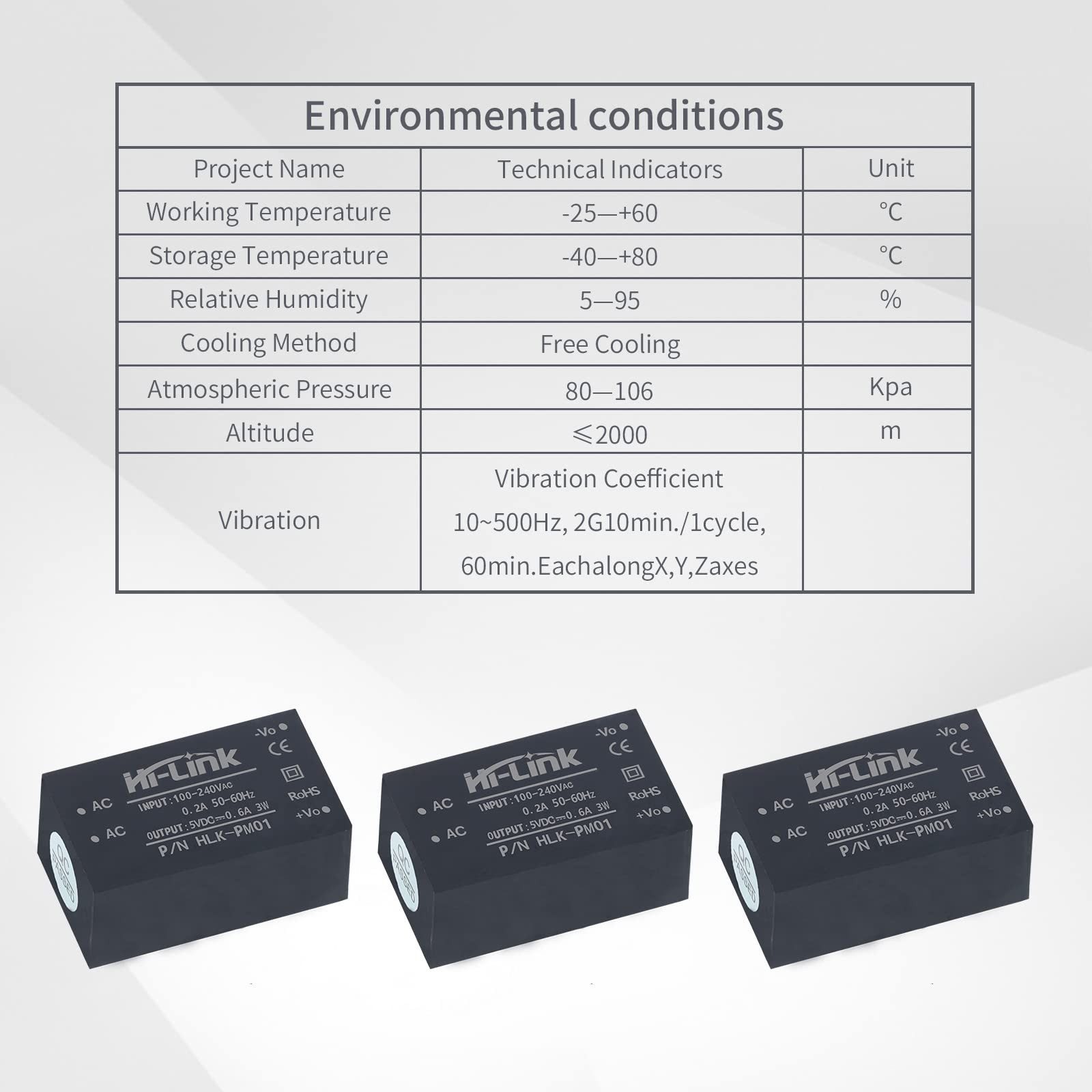 Mini Step-Down AC-DC 220V to 5V 3W Power Supply Module 3 Pack Isolated for DIY