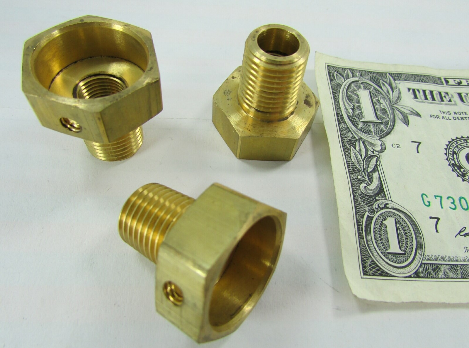Lot 10 KDS Controls Brass Hex Probe Housing 1/4″ NPT x 1/8″ NPT Bushings Sensors