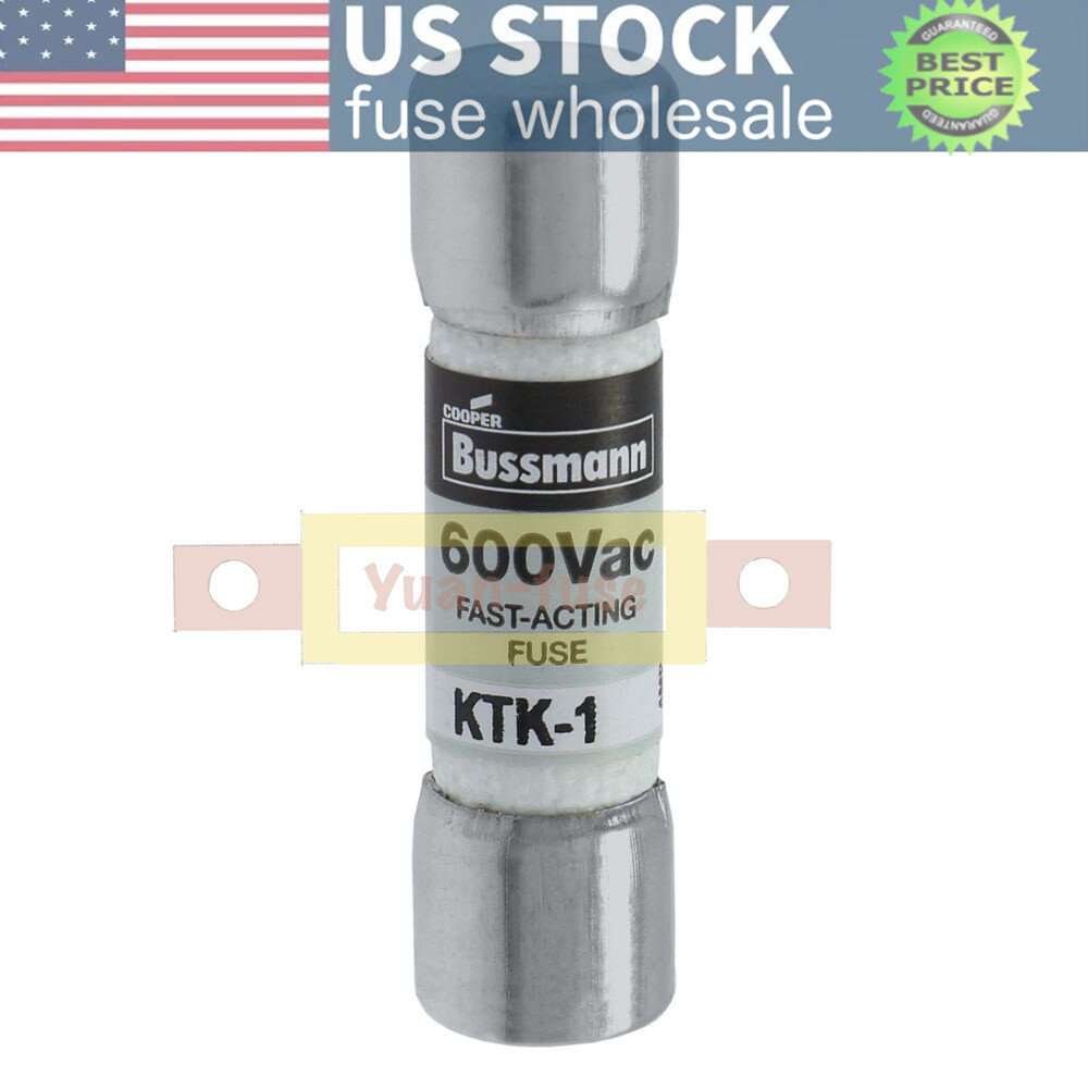 10PCS KTK1 New Bussmann Series KTK-1 1A 600V KTK Fuse Fast Shipment