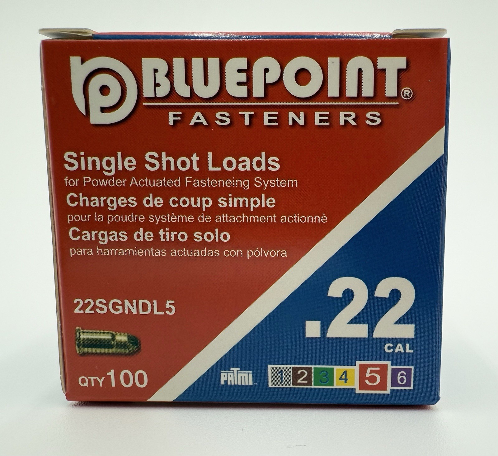 Bluepoint 22SGNDL5 Red .22 Caliber Neck Down Single Shot Powder Loads