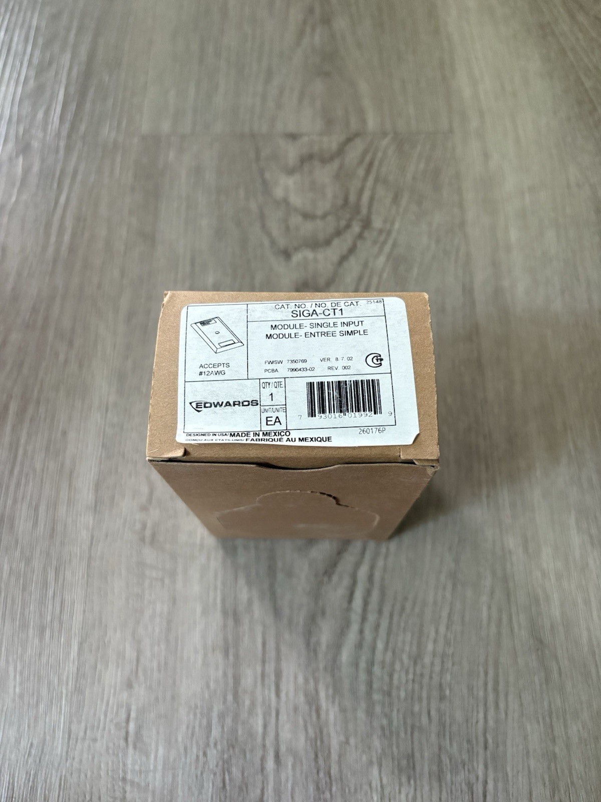 Edwards SIGA-CT1 Single Input Module for Fire Alarm System – White