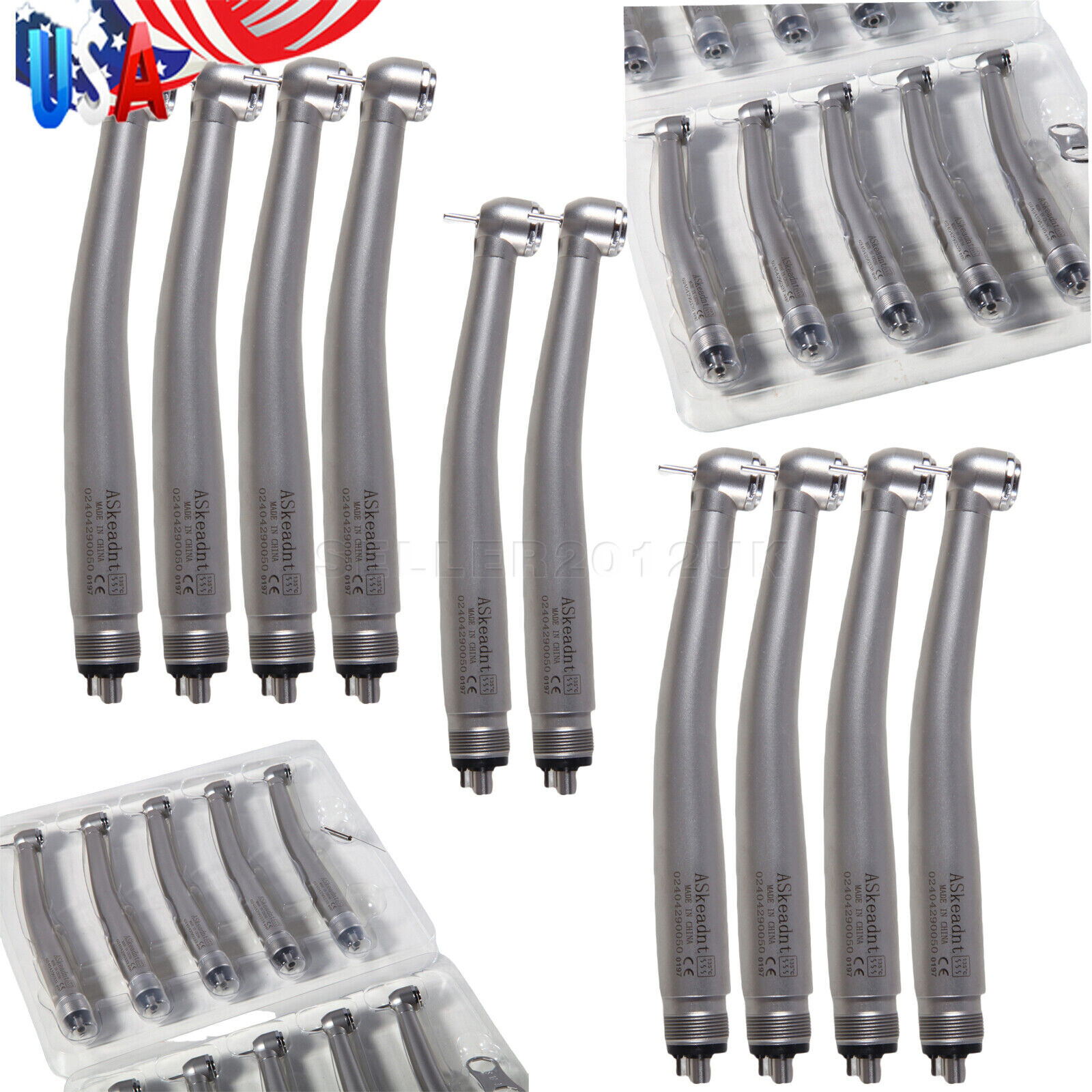 10 PCS Dental PANA MAX Style High Speed Handpiece Push Button 4 Hole Midwest