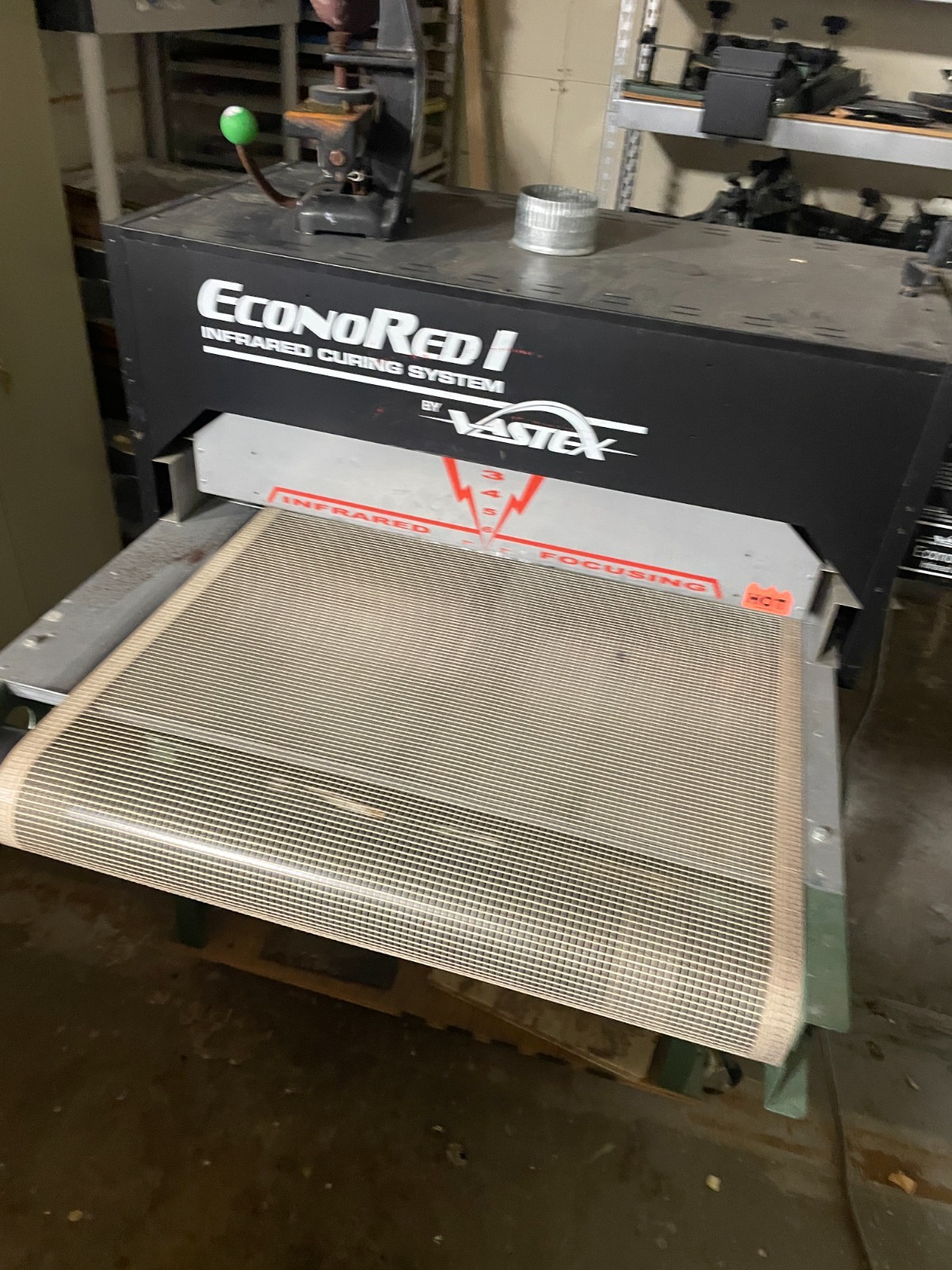 Used Vastex Econo Red I Infrared Dryer Screen Printing Curing Unit
