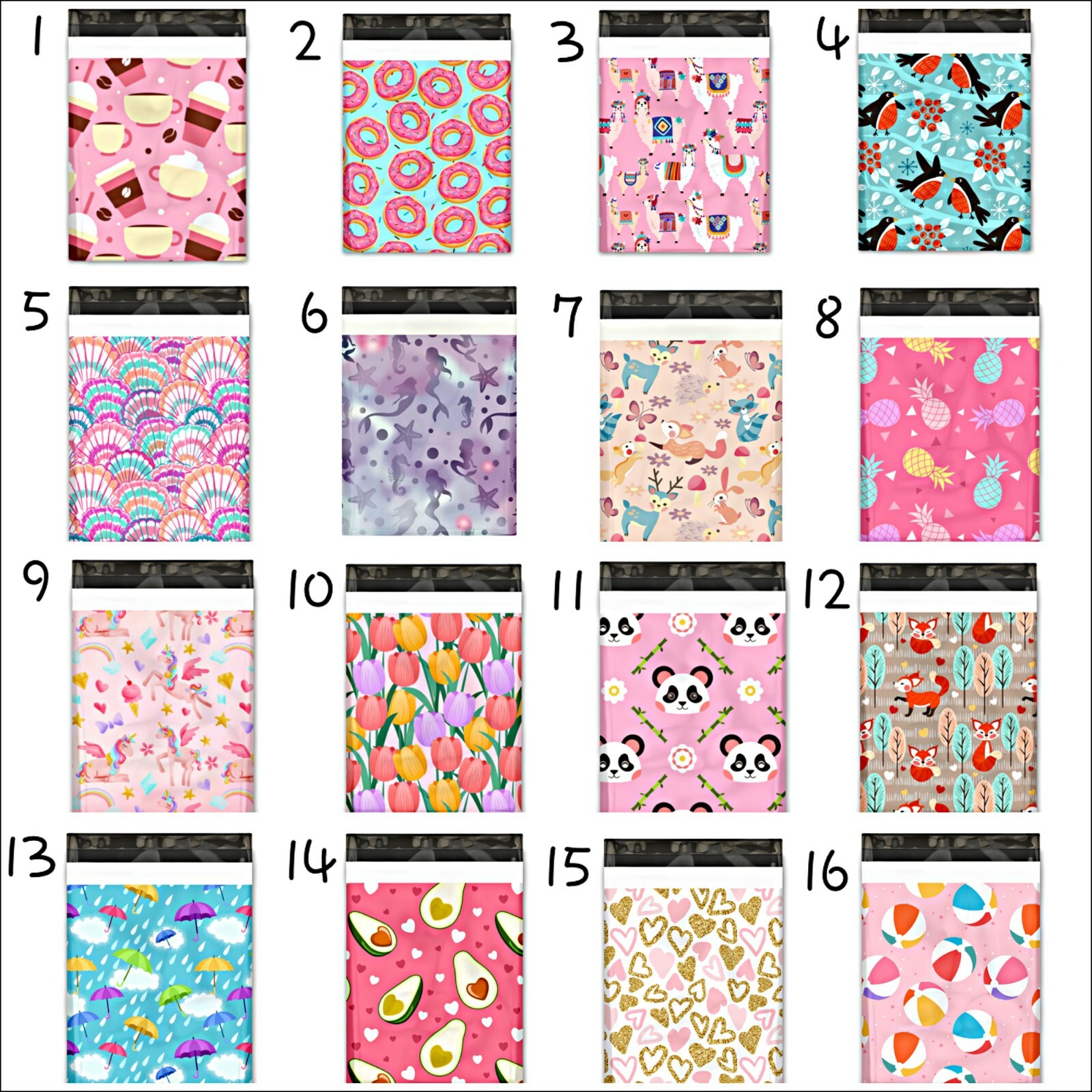 **30 Pack** 10×13″ You Choose OR Get A Mix Designer Poly Mailers! **FREE SHIP!**