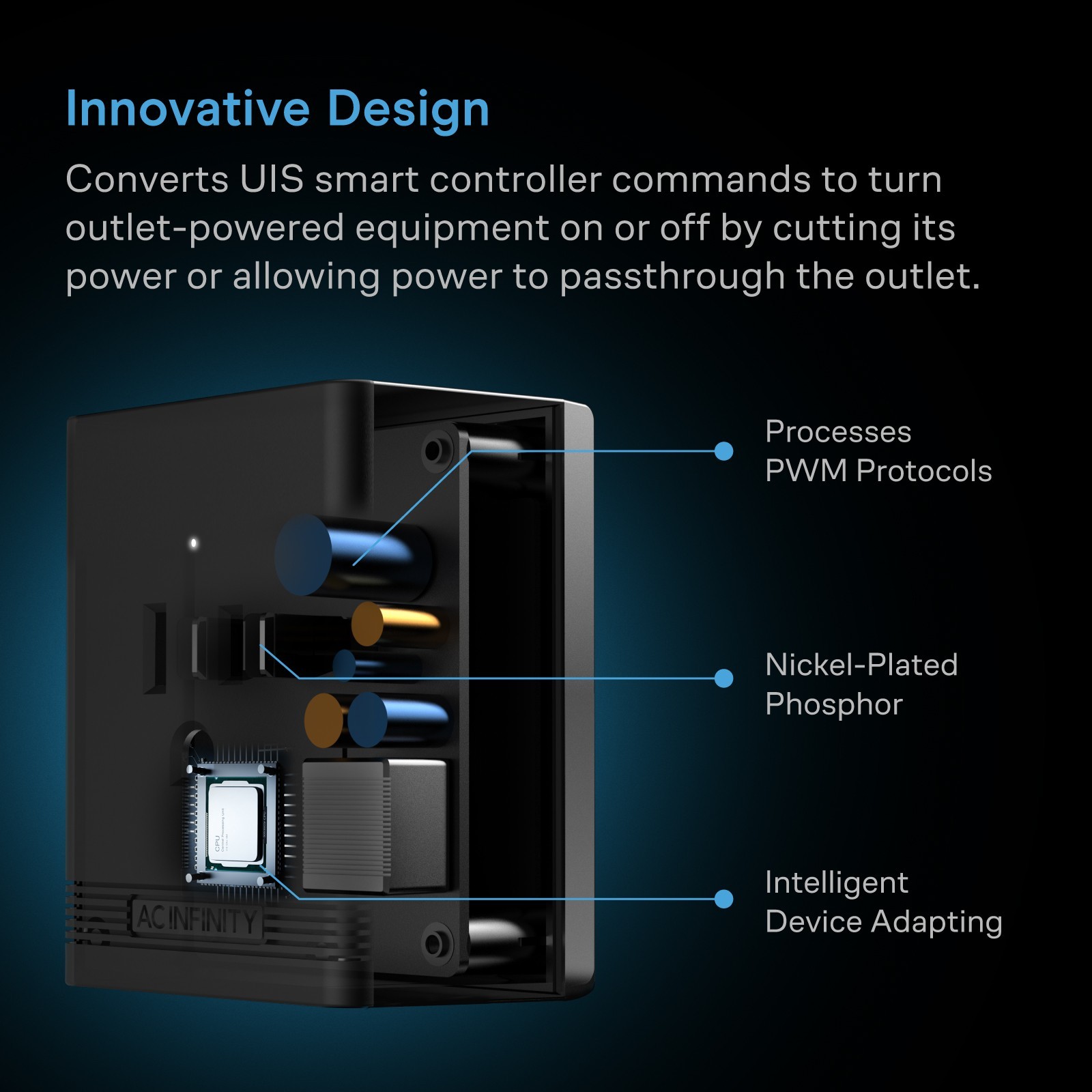 UIS Control Plug, Socket Adapter to Connect Smart Controllers to Outlet Devices