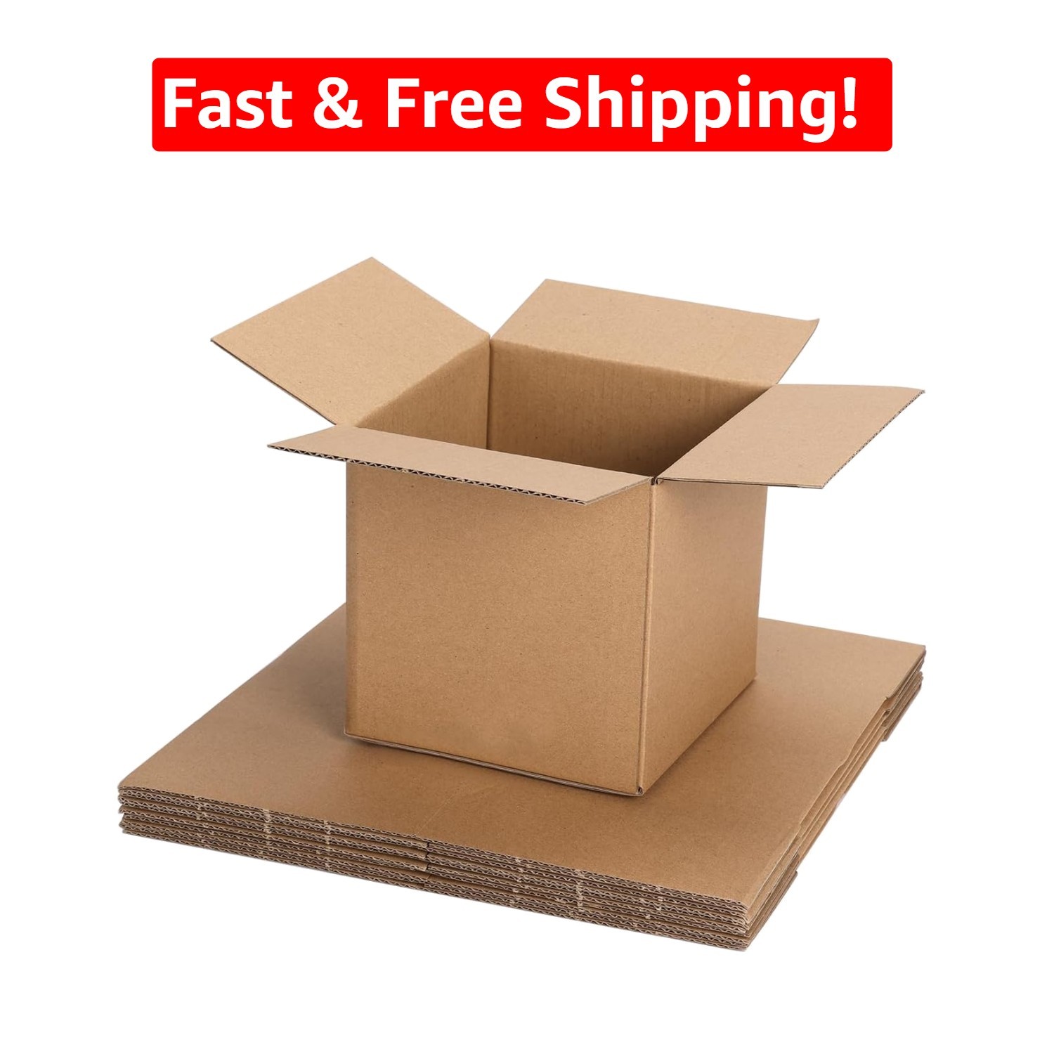 Reliable Small Shipping Boxes – Eco-Friendly Kraft, 5x5x5 Inches, 6 Count