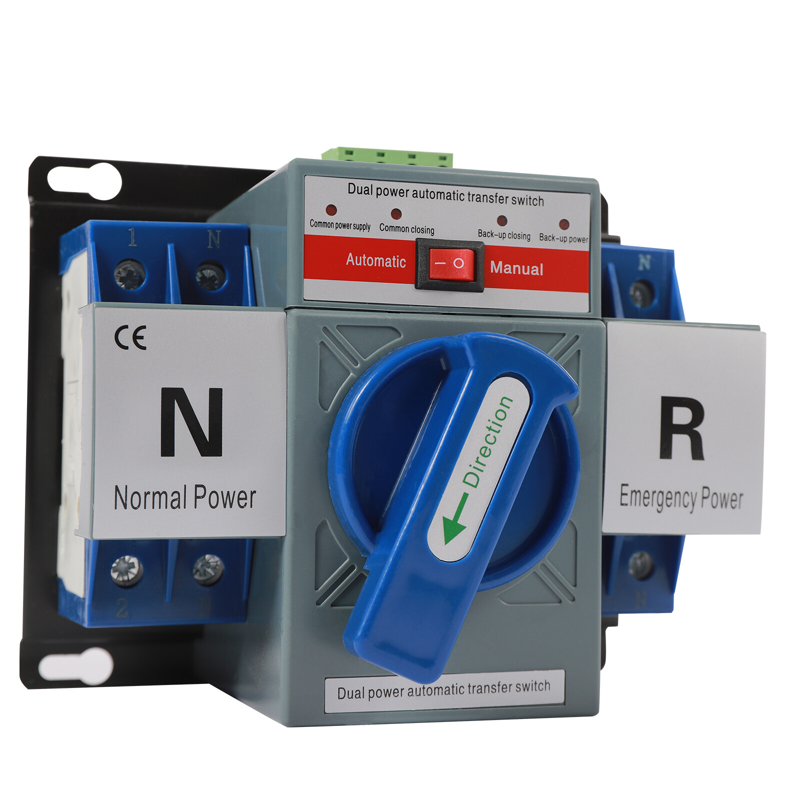 AC110V 2P 63A Mini Dual Power Automatic Transfer Switch Toggle Control Converts