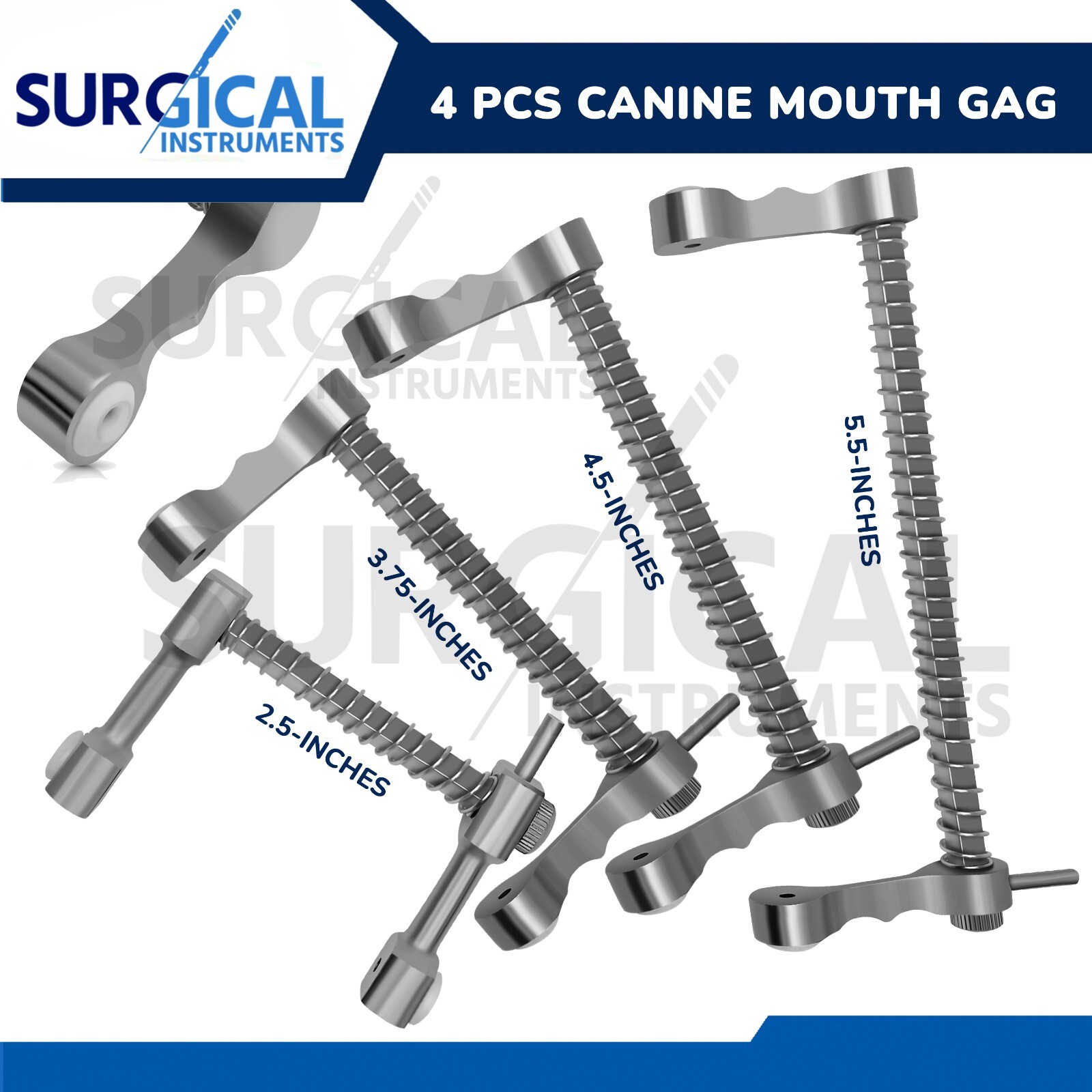 4 Pcs Canine Mouth Gag Set Cat Dog Animal Veterinary Instruments German Grade