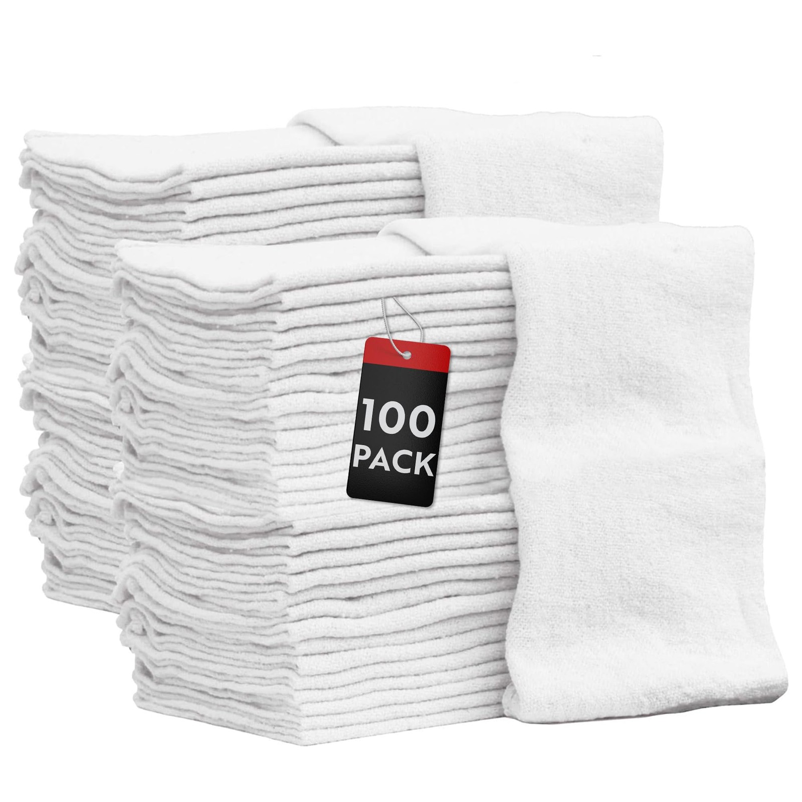 Nabob Wipers Auto Mechanic Shop Towels 100 Pack Bulk Rags 100 Pack, White