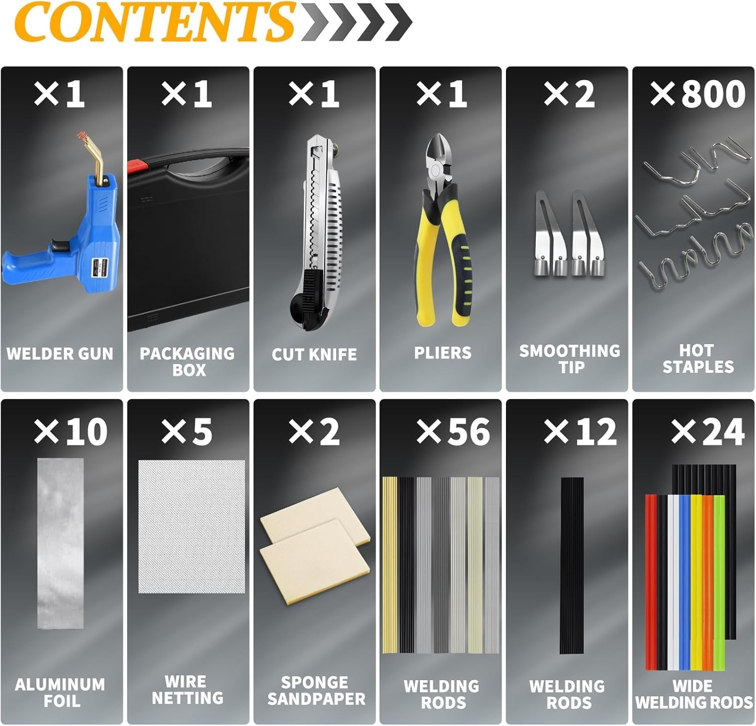 220W Plastic Welder Kit for Quick Car Bumper Repair – 1000 Hot Staples Included