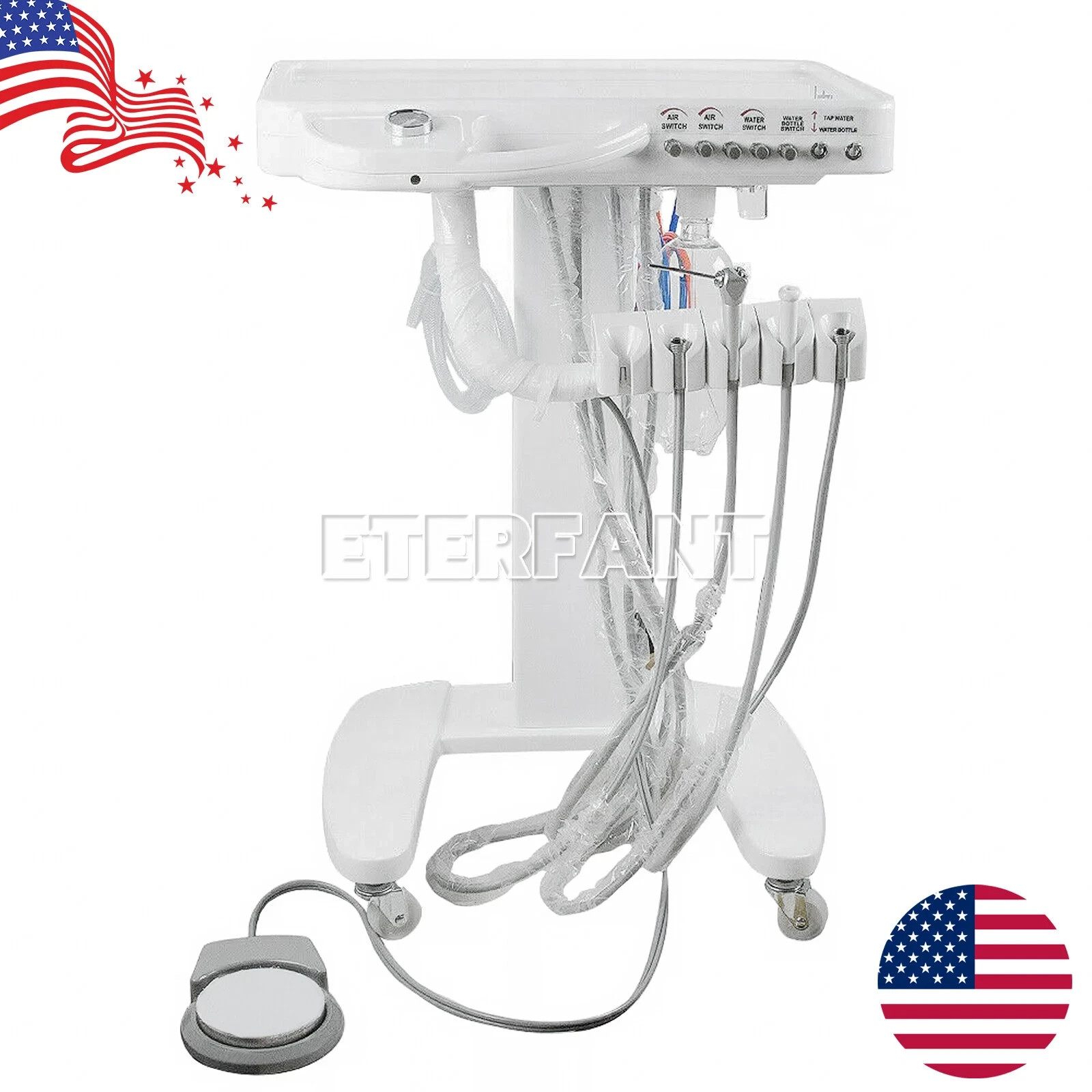 Dental Unit System Air Compressor Curing Light Scales/Delivery Cart Treatment US