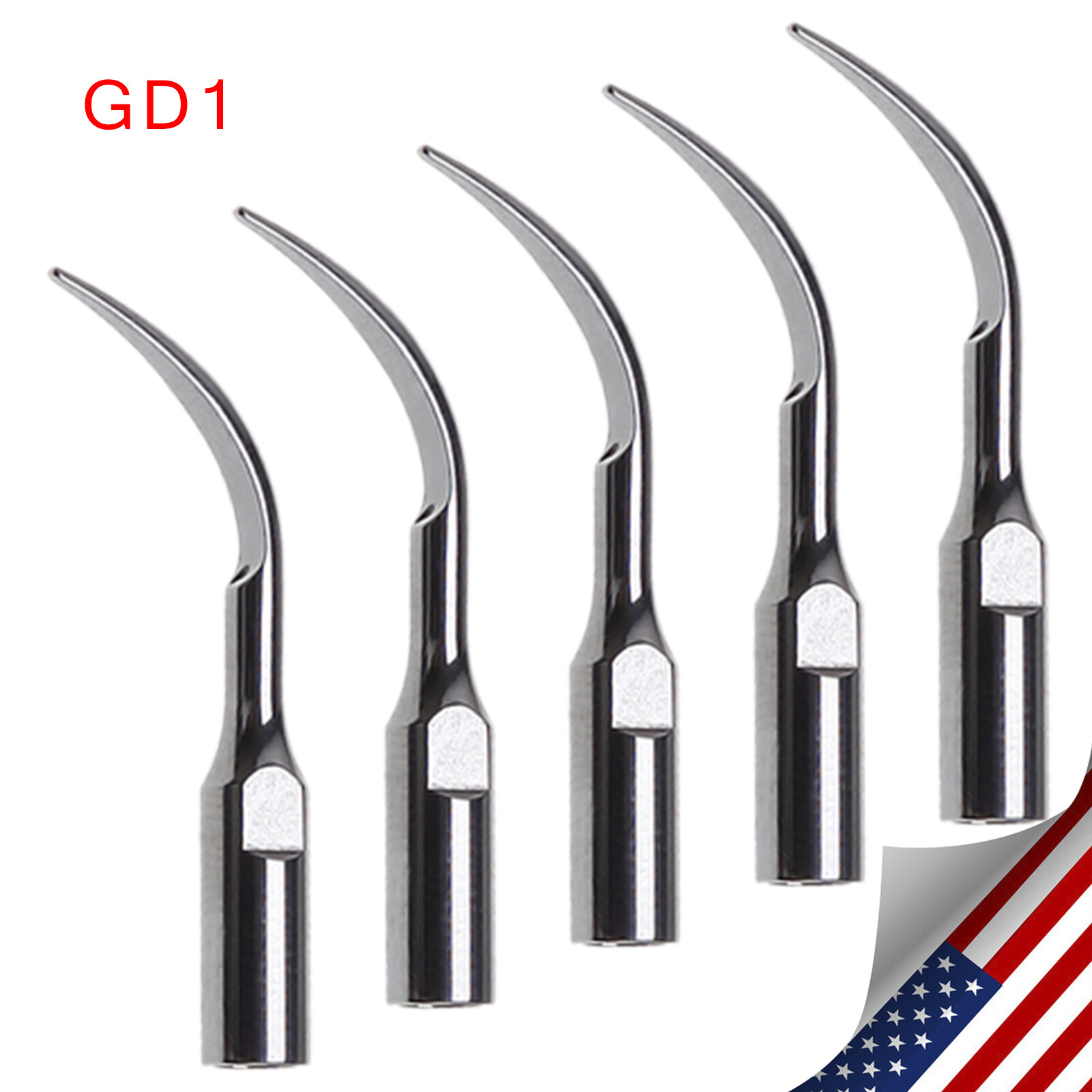 5*Dental Ultrasonic Scaler Tips Fit EMS Woodpecker DTE Handpiece/ Wrench Key ns