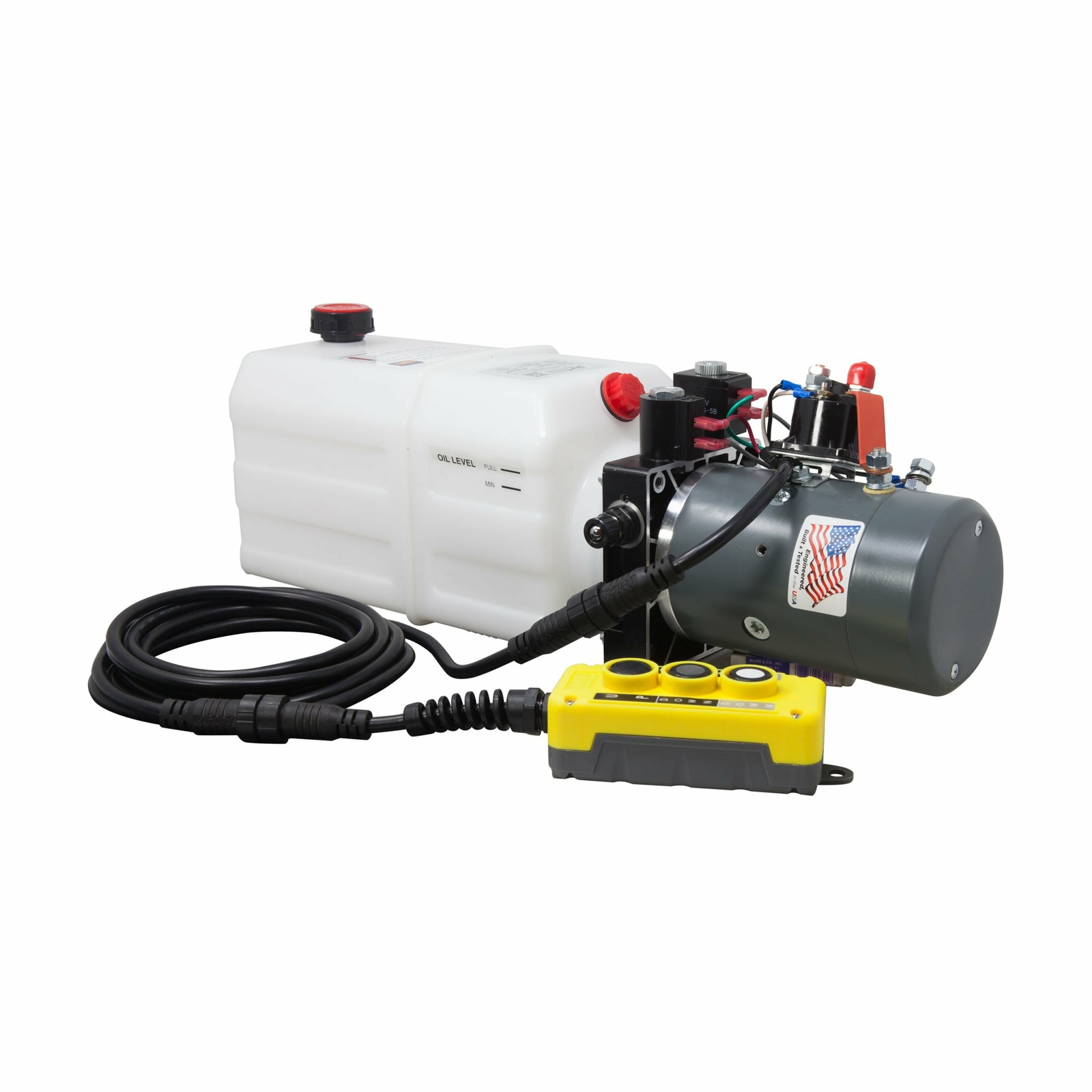 Single & Double Hydraulic Pump For Dump Trailer KTI – 12VDC – 6 Quart Reservoir