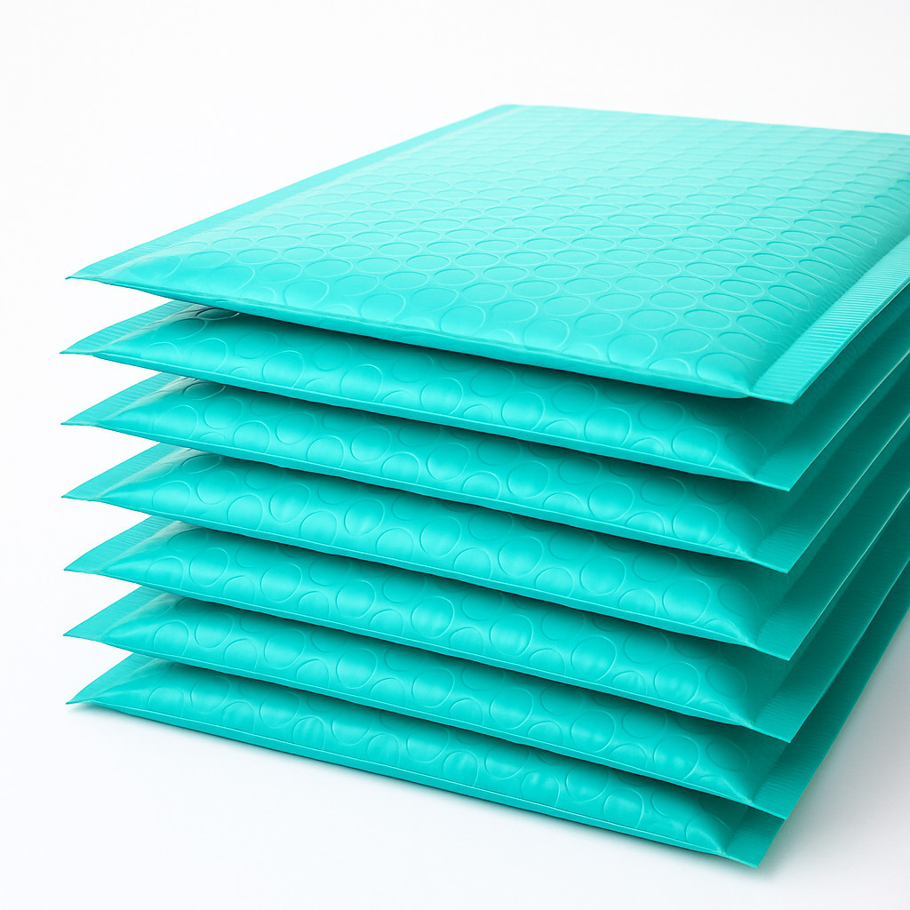 Teal Poly Bubble Mailers #000-# 5| 50/100/200 Packs | Shipping Supplies