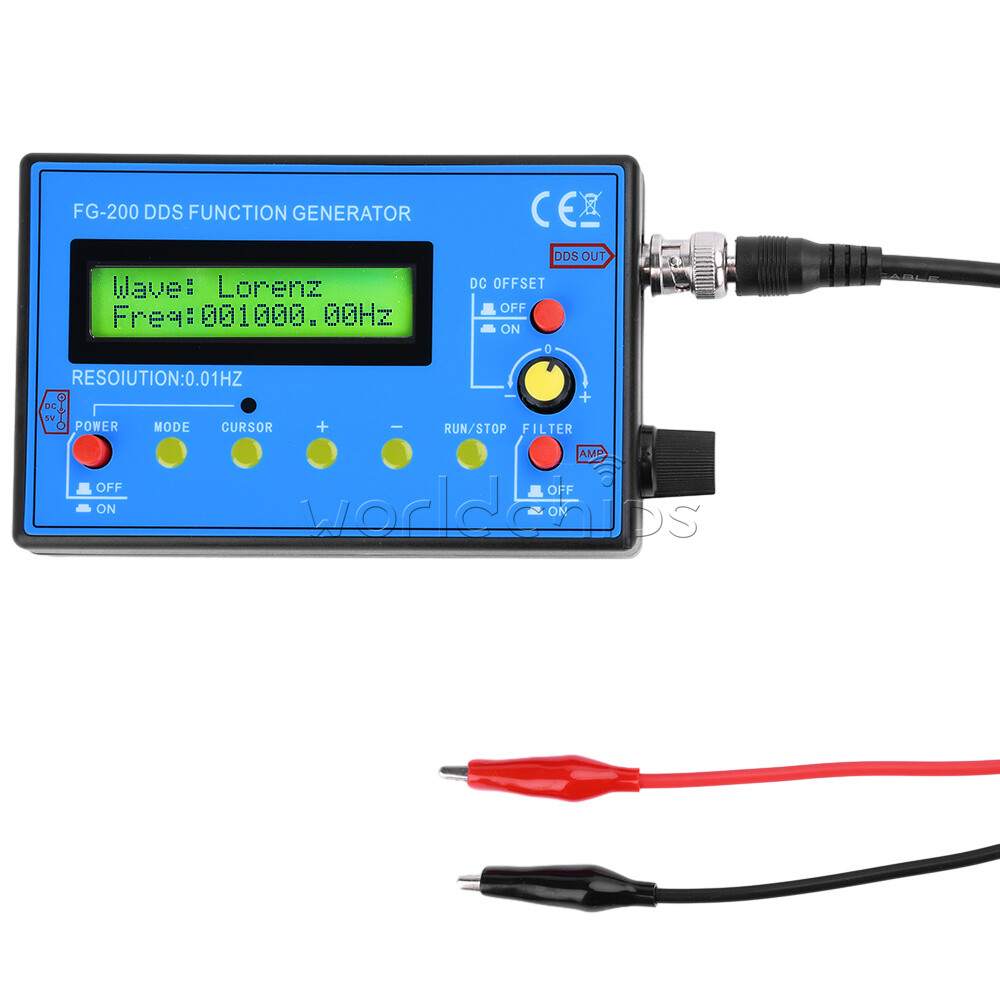 FG-200 0.01Hz-500KHz DDS Function Signal Generator Frequency Signal Counter New