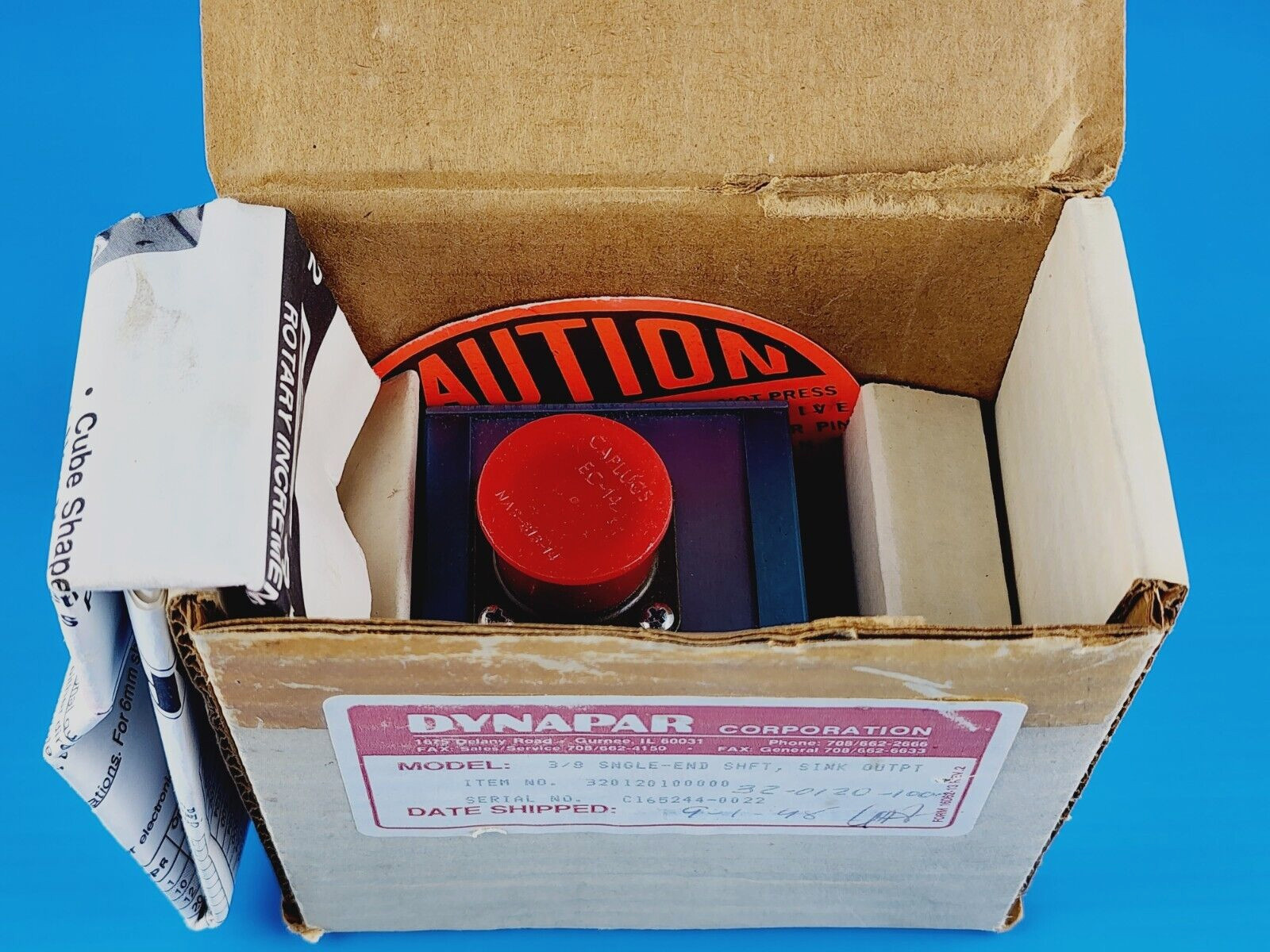 NEW Dynapar 3201200000 Encoder 3/8 IN. Double Shaft, Single End, 5-26V, 32-0120