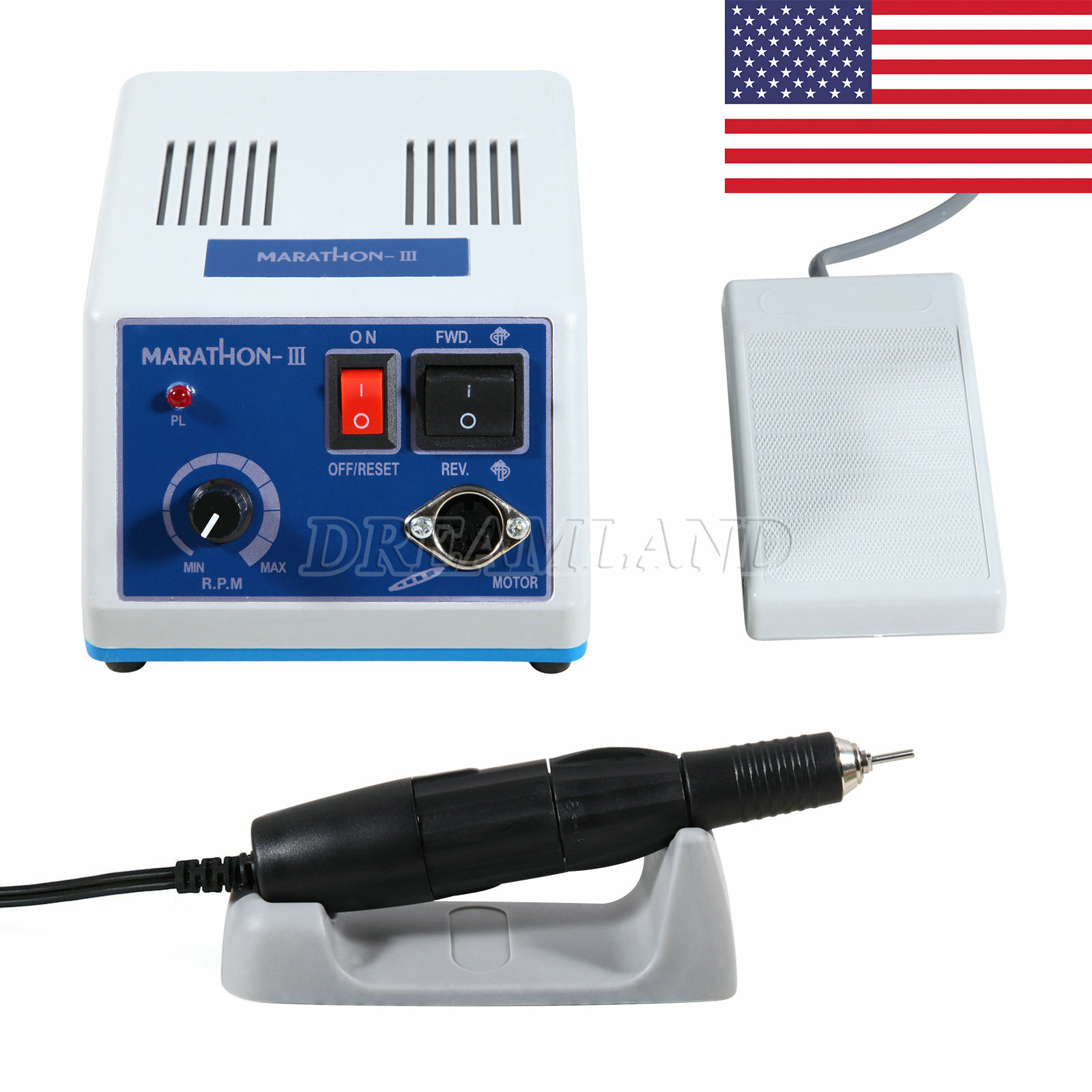 Dental E-Type Micro Motor MARATHON W/Polishing 35,000 RPM Handpiece USA