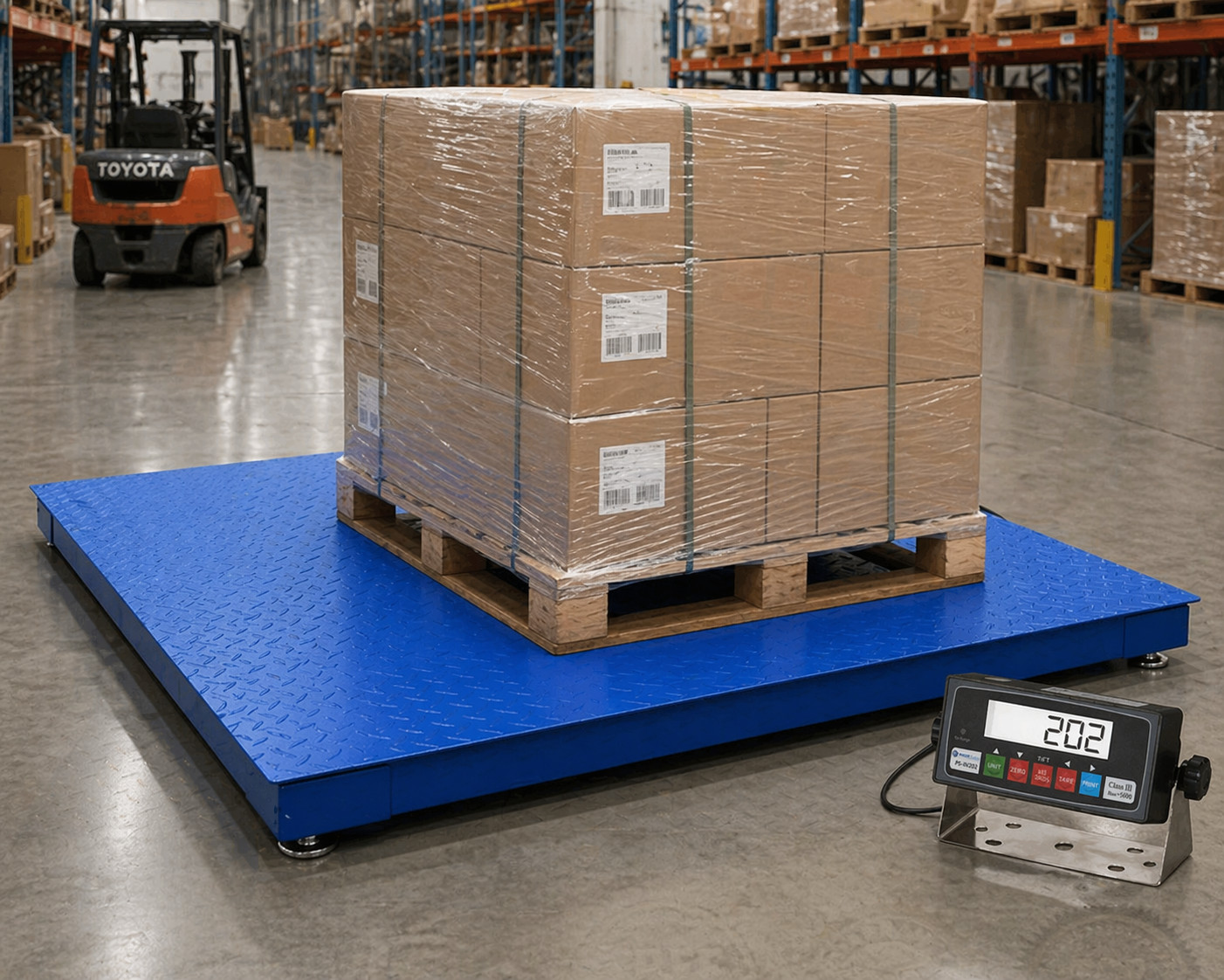 Heavy Duty NTEP 84” x 84” Digital floor scale 7’ x 7’ pallet scale 5000 lbs