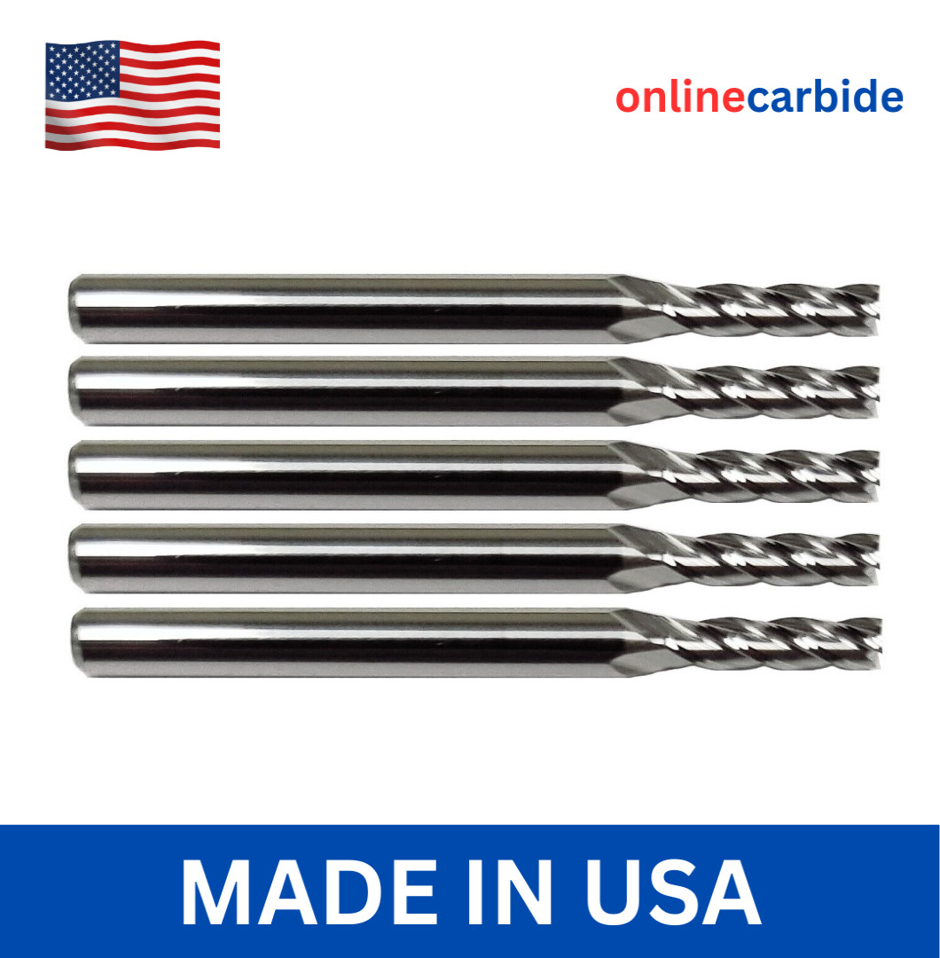 5 PCS 3/32″ 4 FLUTE CARBIDE END MILL