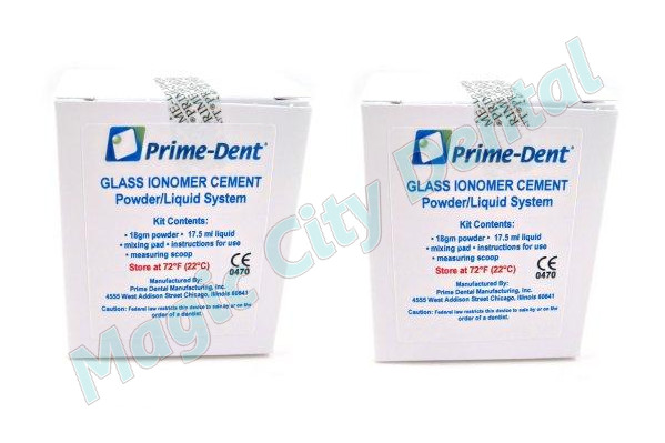 Prime-Dent Dental Glass Ionomer Luting Cement Kit Crowns – PACK OF 2