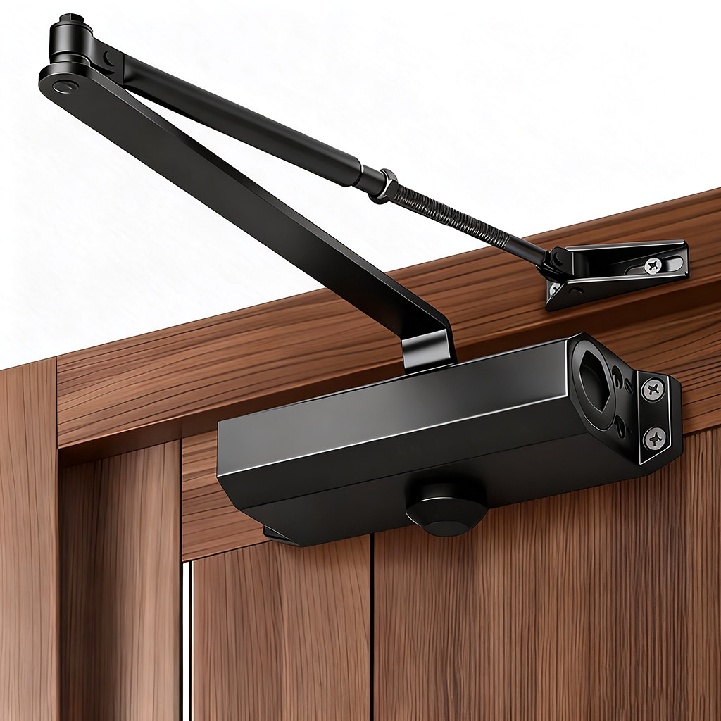 Automatic Door Closer for Home Adjustable Spring Hydraulic Door Closer Aluminum