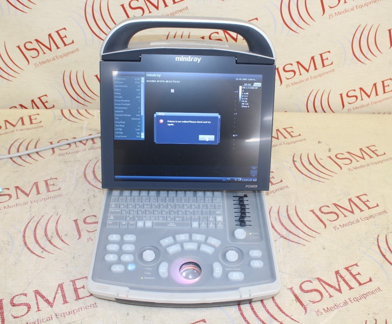 Mindray DP-30 Portable Ultrasound Machine w/ Battery (no trackball)