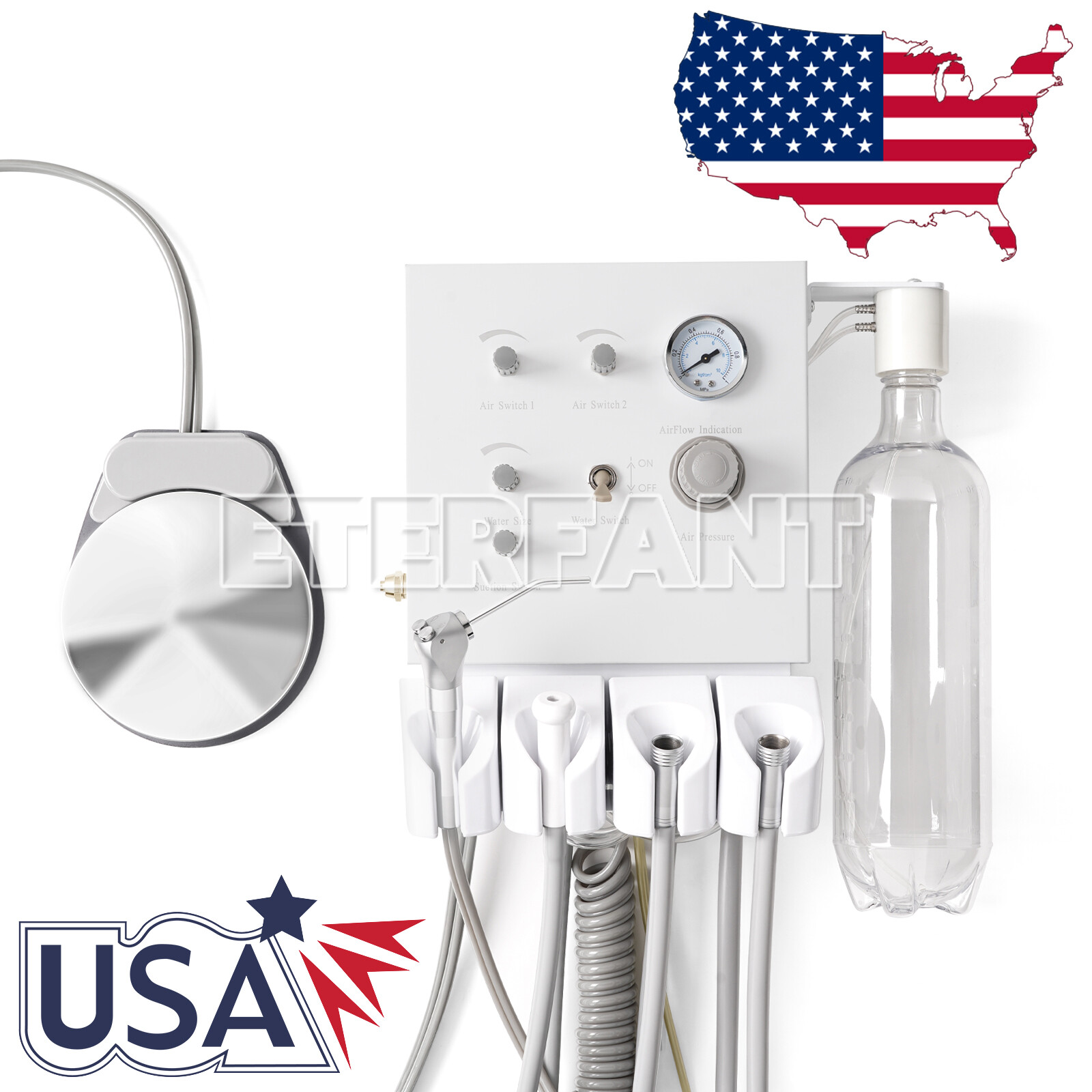 Dental Delivery Unit System Cart Treatment 4H/Wall Hanging Turbine Unit 4H US